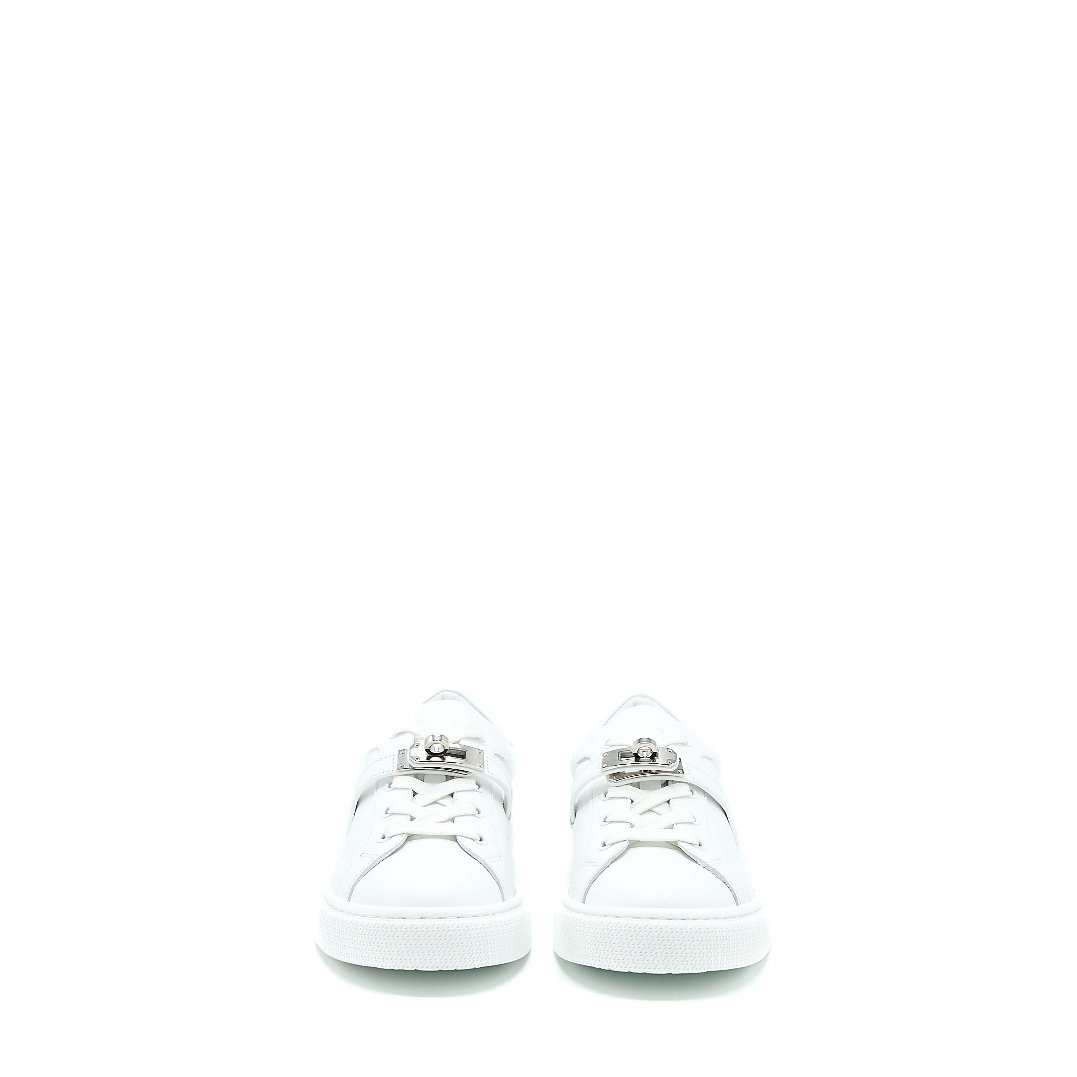 HERMES DAY SNEAKERS CALFSKIN WHITE SHW