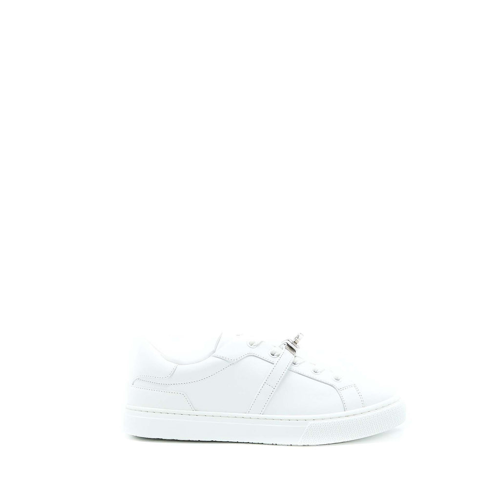 HERMES DAY SNEAKERS CALFSKIN WHITE SHW