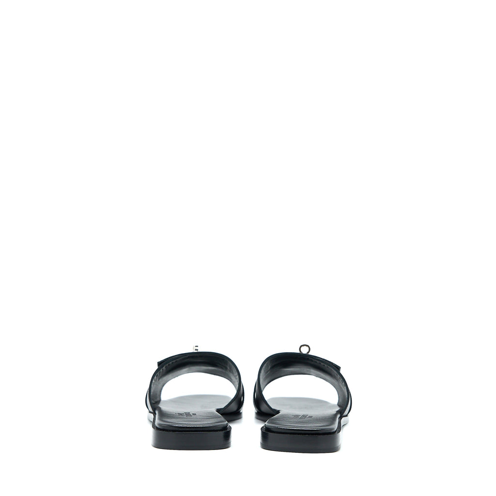 HERMES GUILIA SANDAL CALFSKIN BLACK SHW