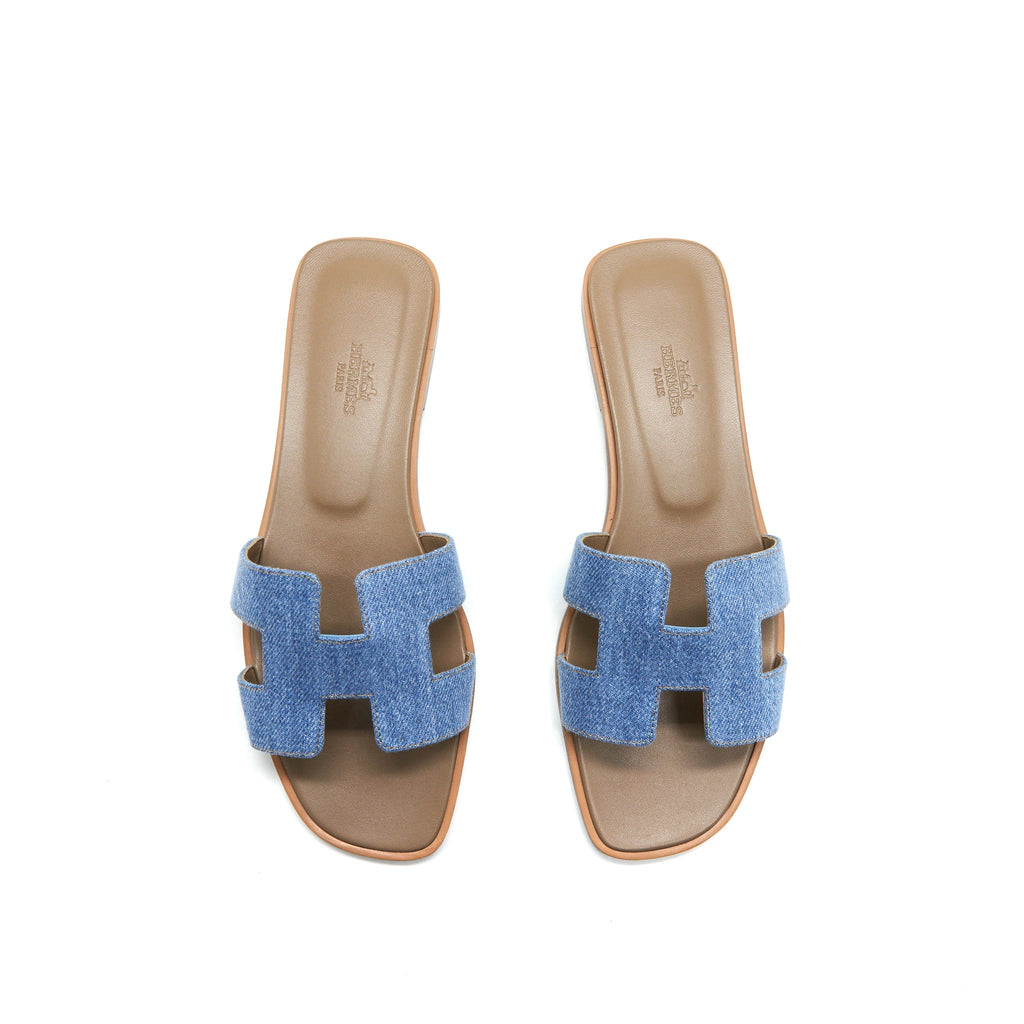HERMES ORAN SANDAL DENIM