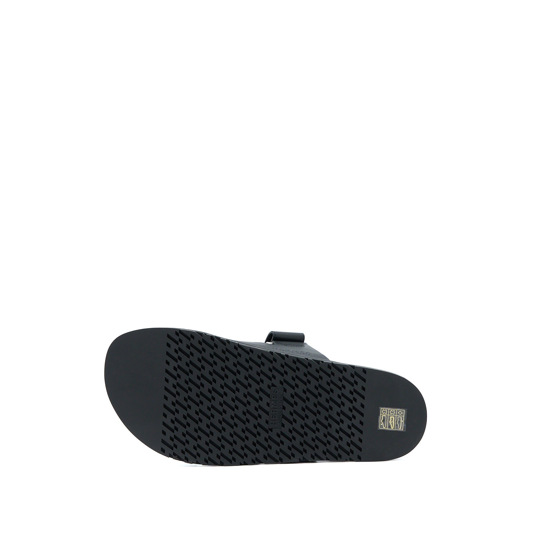 HERMES CHYPRE SANDALS BLACK