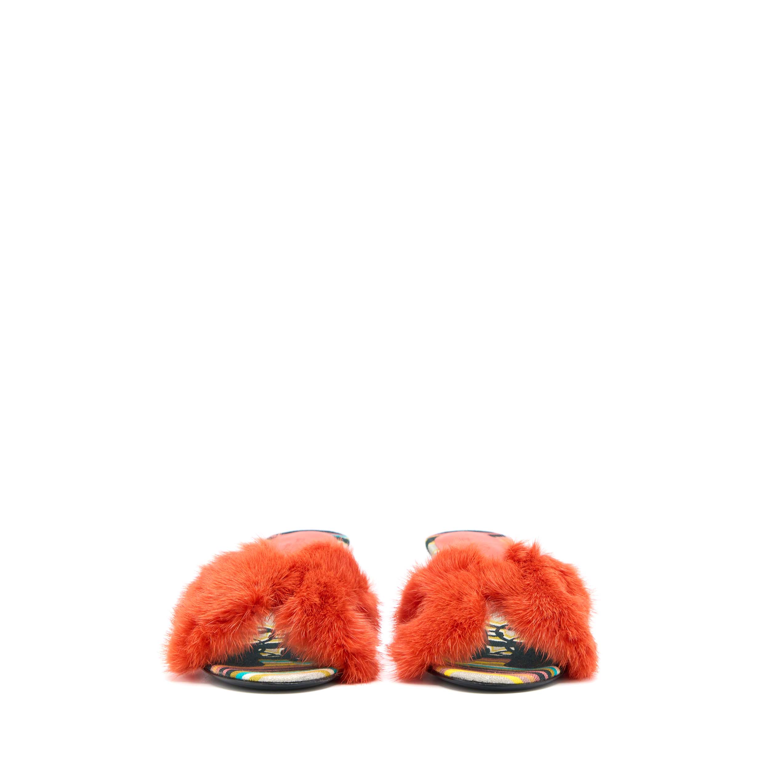 HERMES ORAN MINK SANDAL ORANGE/MULTICOLOUR