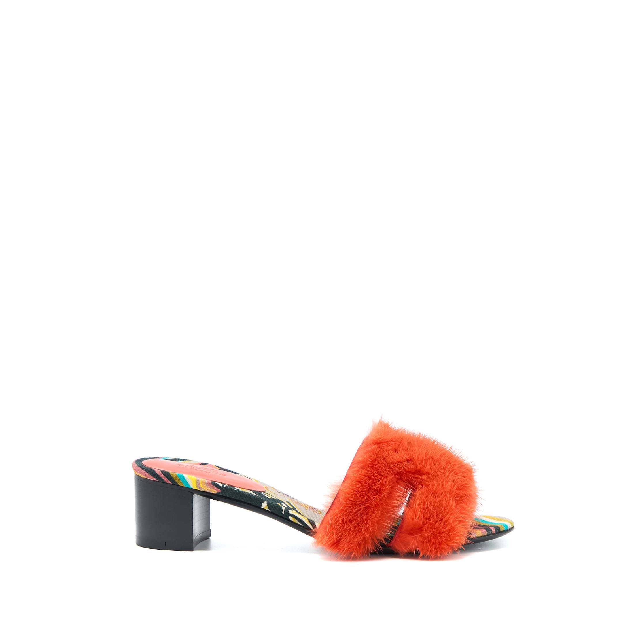 HERMES ORAN MINK SANDAL ORANGE/MULTICOLOUR
