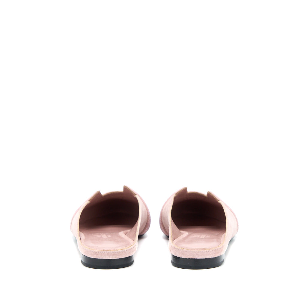 HERMES VELVET FLATS PINK