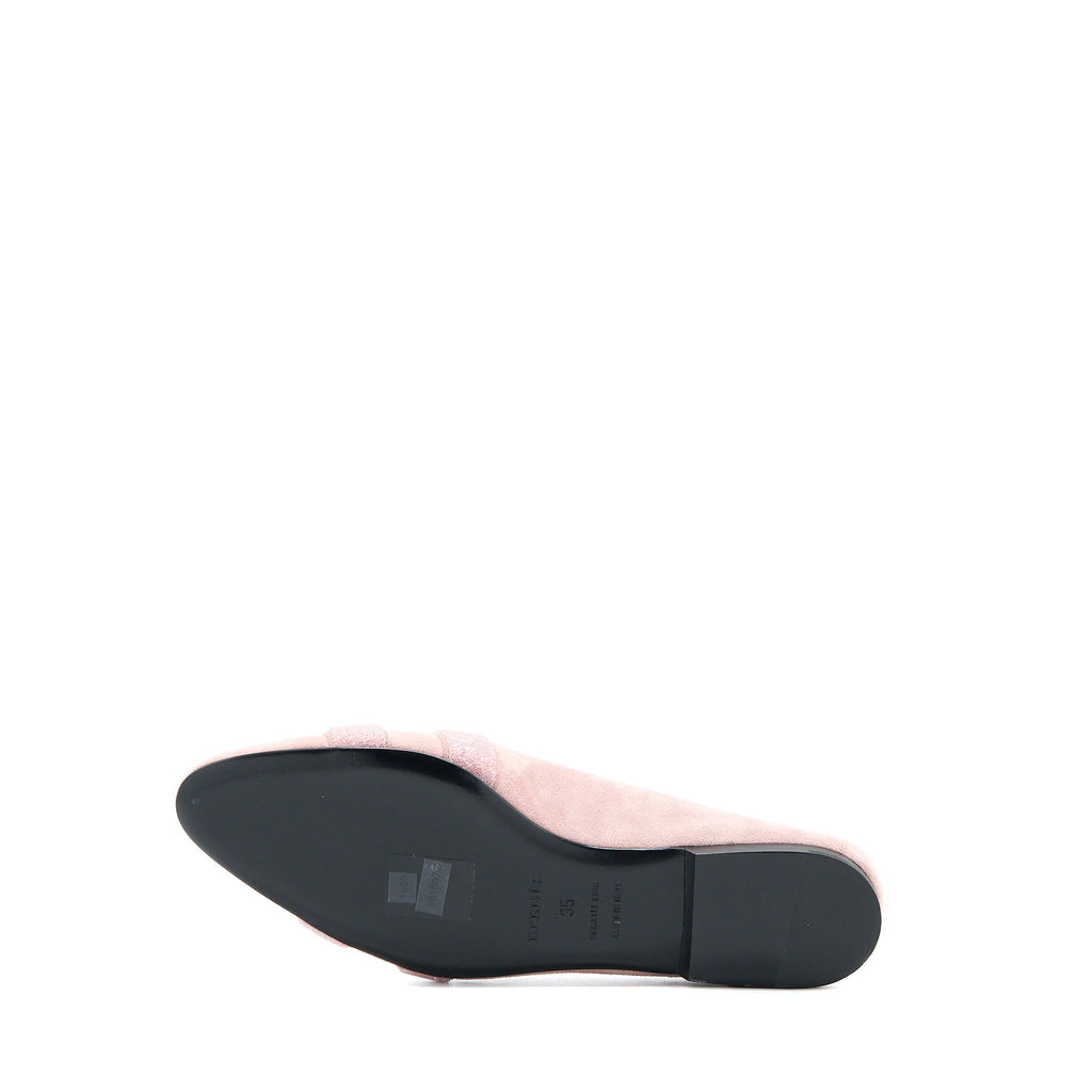 HERMES VELVET FLATS PINK