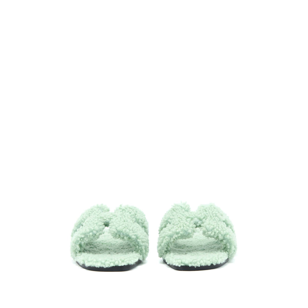 HERMES SANDAL ORAN PEAU MINT GREEN