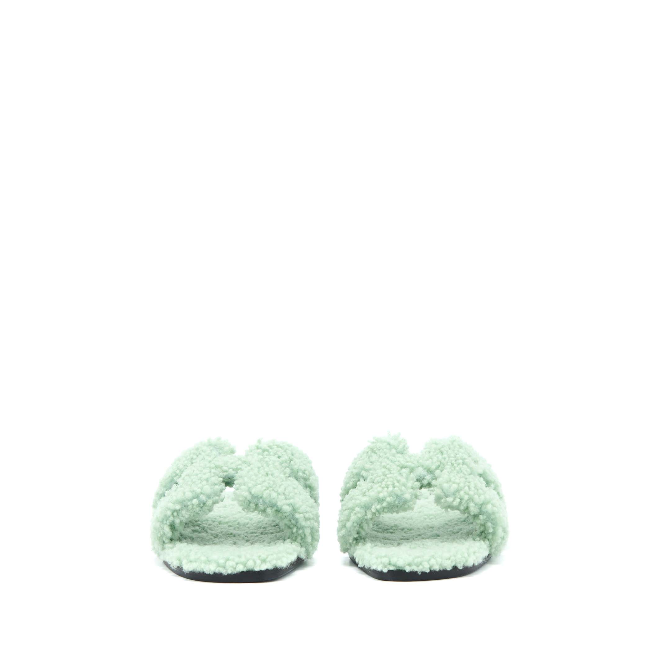 HERMES SANDAL ORAN PEAU MINT GREEN