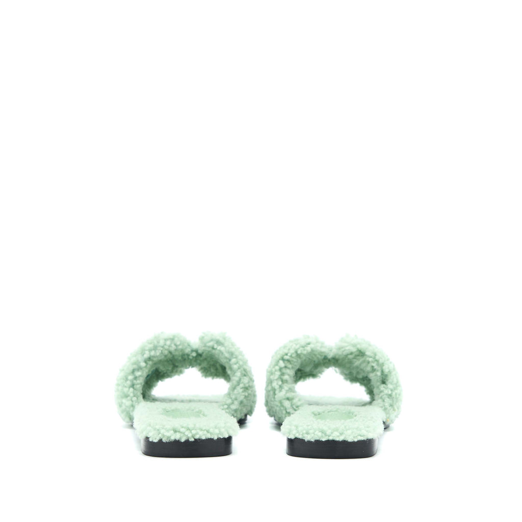 HERMES SANDAL ORAN PEAU MINT GREEN