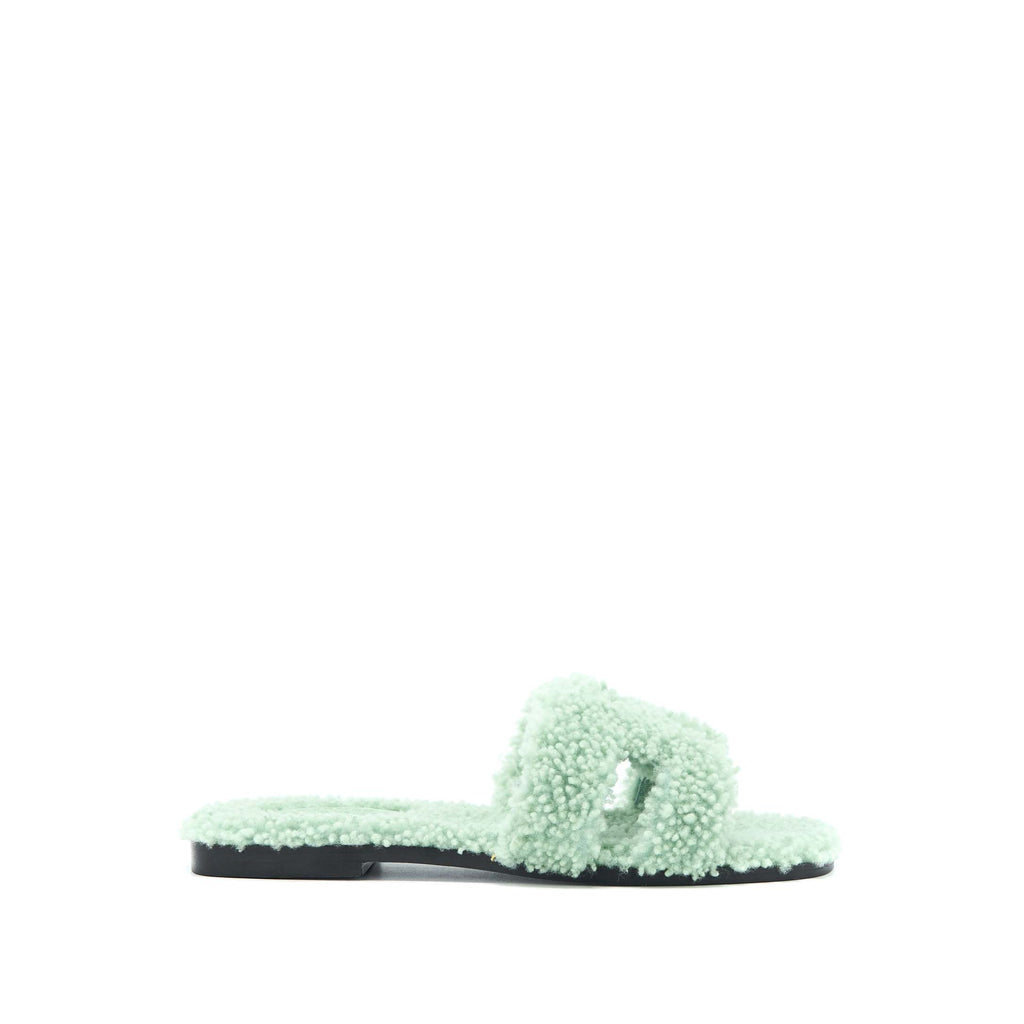 HERMES SANDAL ORAN PEAU MINT GREEN