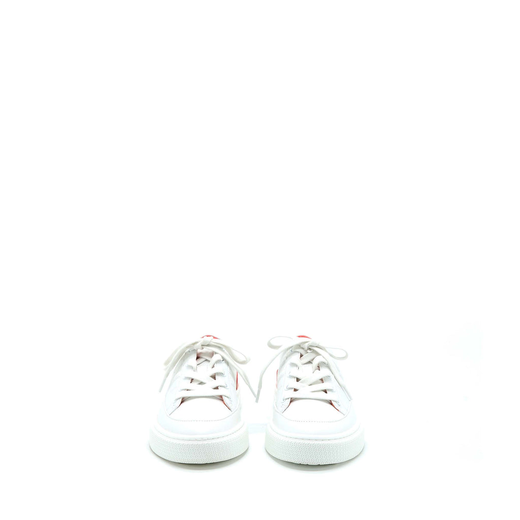 HERMES FEMME DEEP SNEAKER BLANC/ROUGE JAI