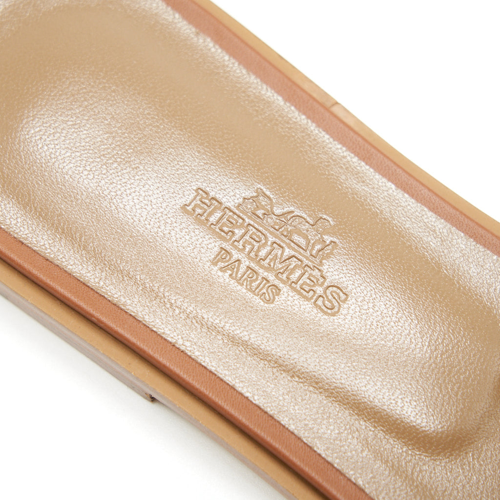HERMES ORAN SANDALS GOLD