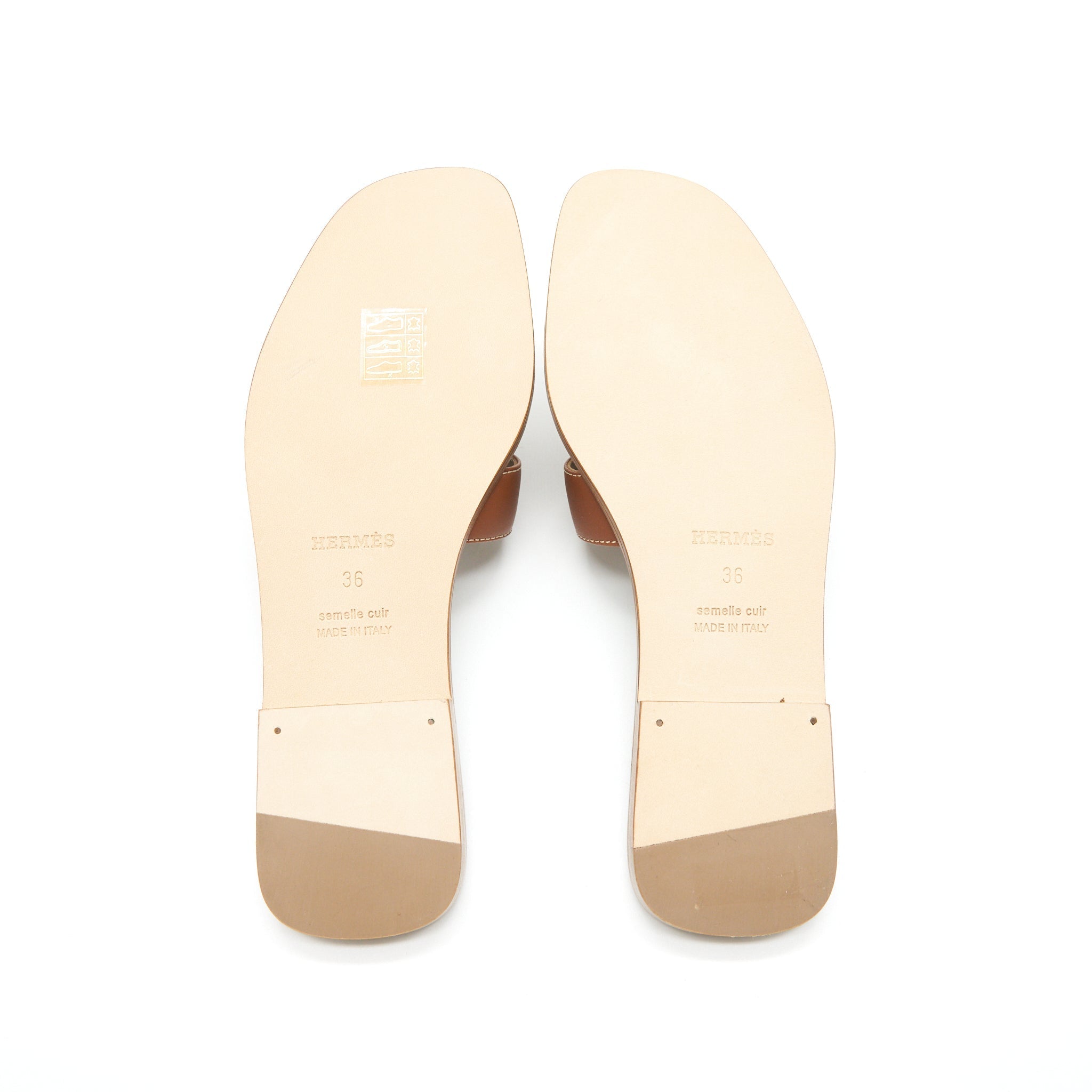 HERMES ORAN SANDALS GOLD