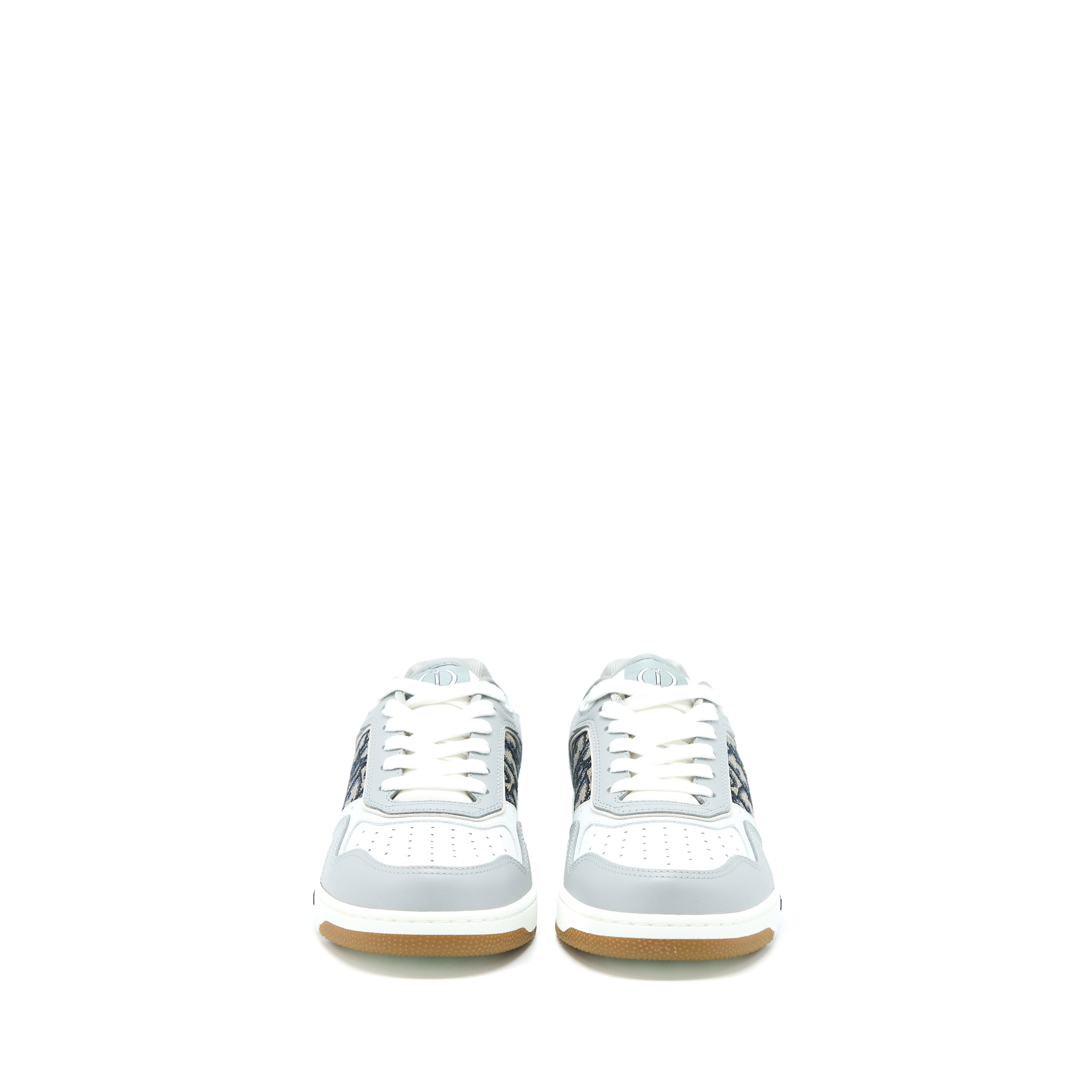 DIOR B27 LOW-TOP SNEAKER CALFSKIN/OBLIQUE JACQUARD BEIGE/BLUE/GREY