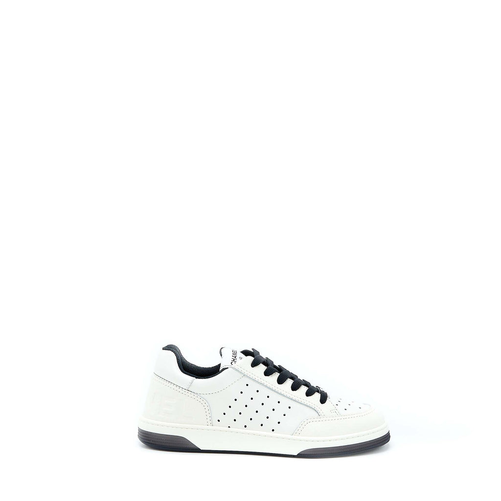 CHANEL LETTER/CC LOGO SNEAKER CALFSKIN BLACK/WHITE
