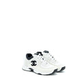 CHANEL CC LOGO SNEAKER CALFSKIN/SUEDE BLACK/WHITE