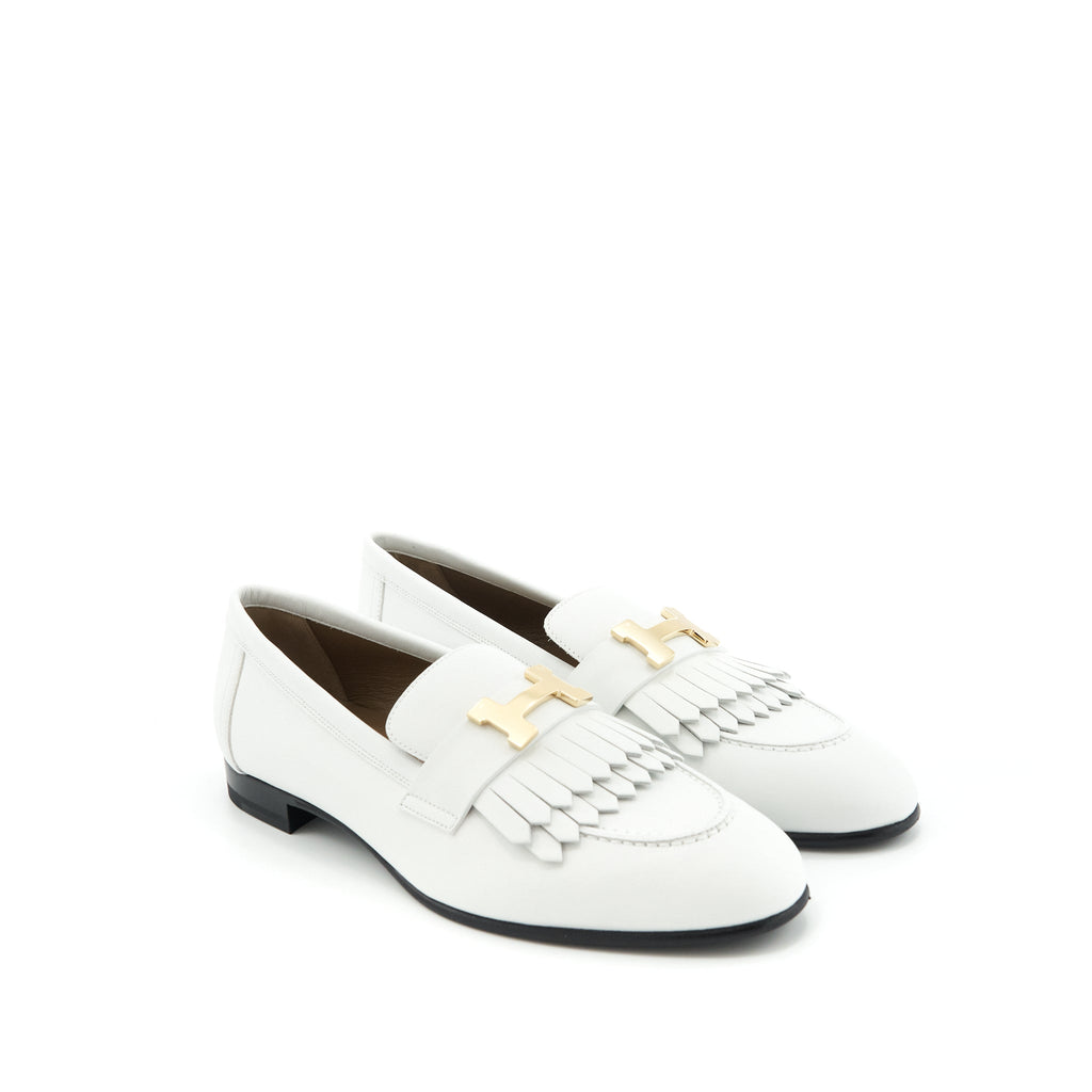 HERMES ROYAL LOAFER WHITE GHW