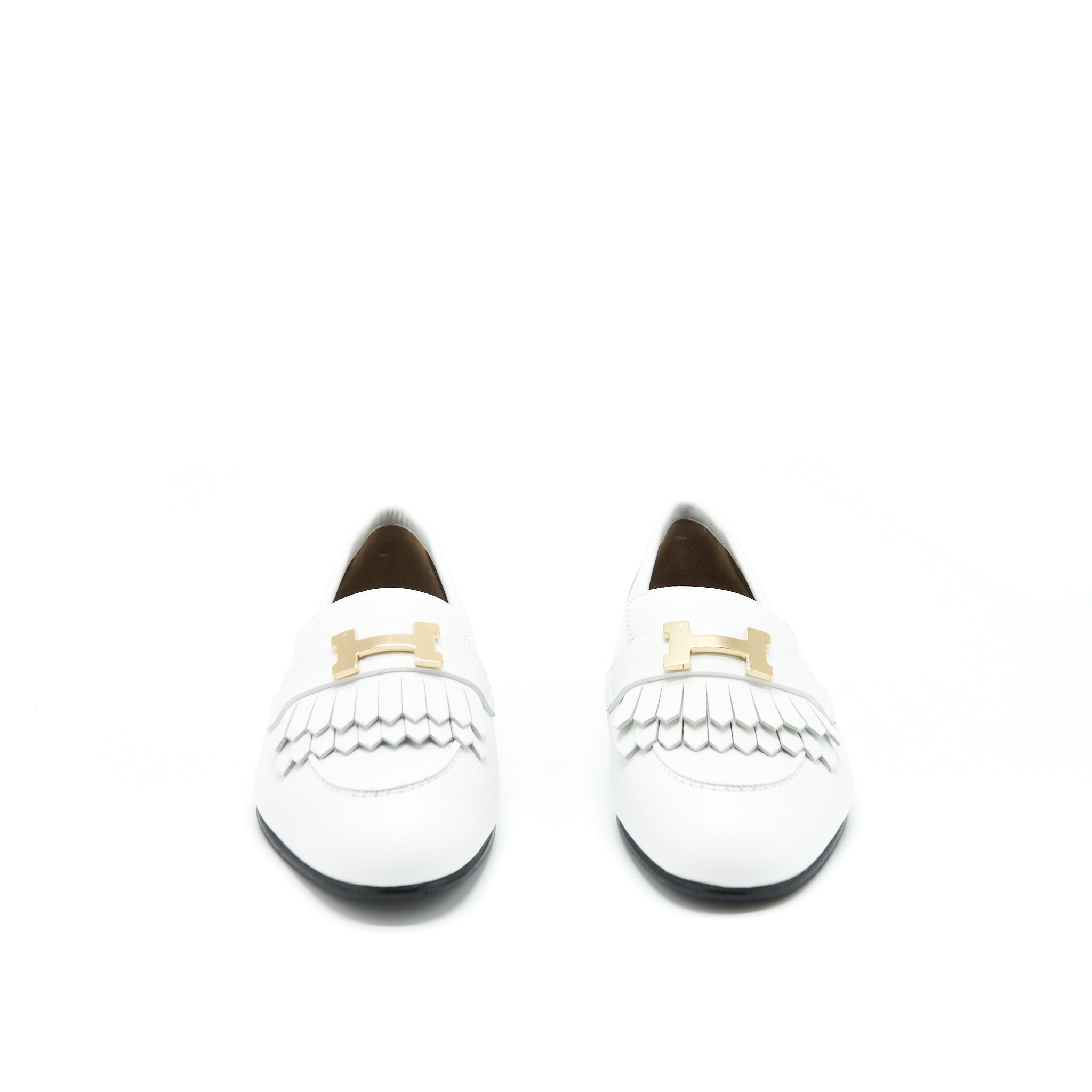 HERMES ROYAL LOAFER WHITE GHW
