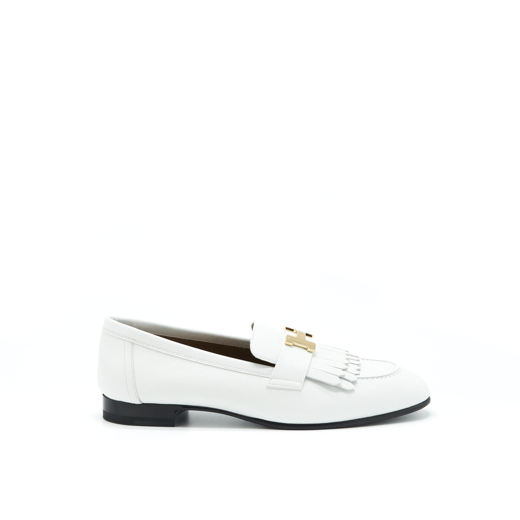 HERMES ROYAL LOAFER WHITE GHW