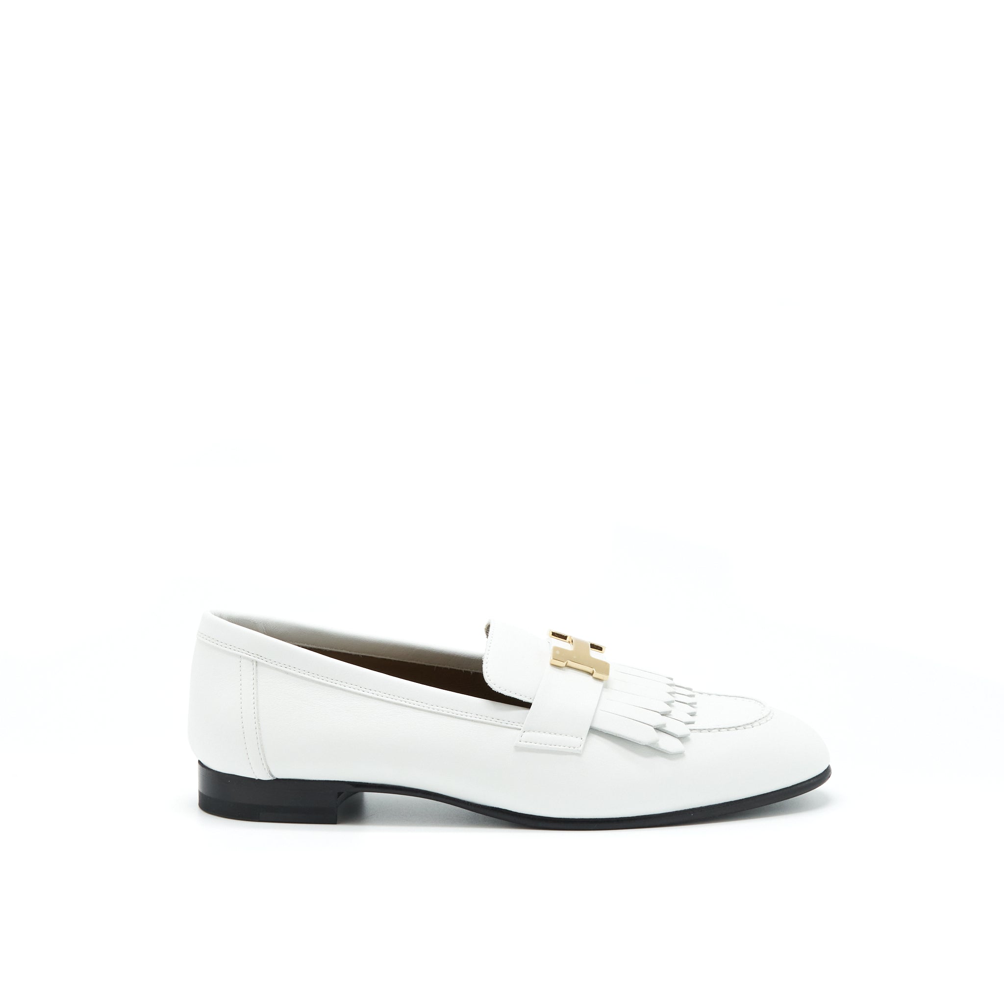 HERMES ROYAL LOAFER WHITE GHW
