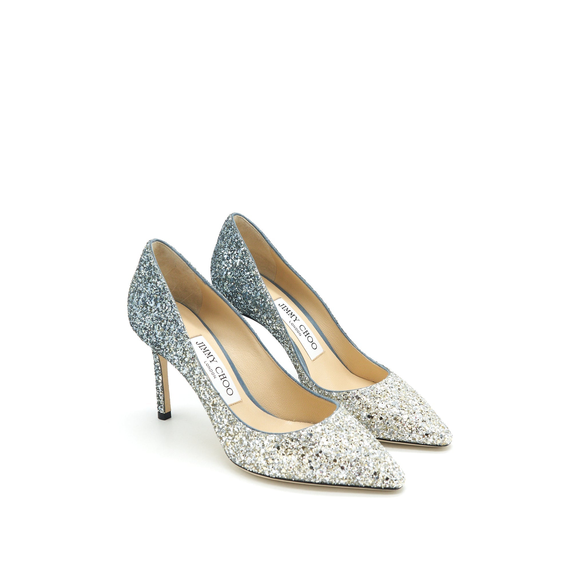 JIMMY CHOO ROMY SILVER / DUSK BLUE