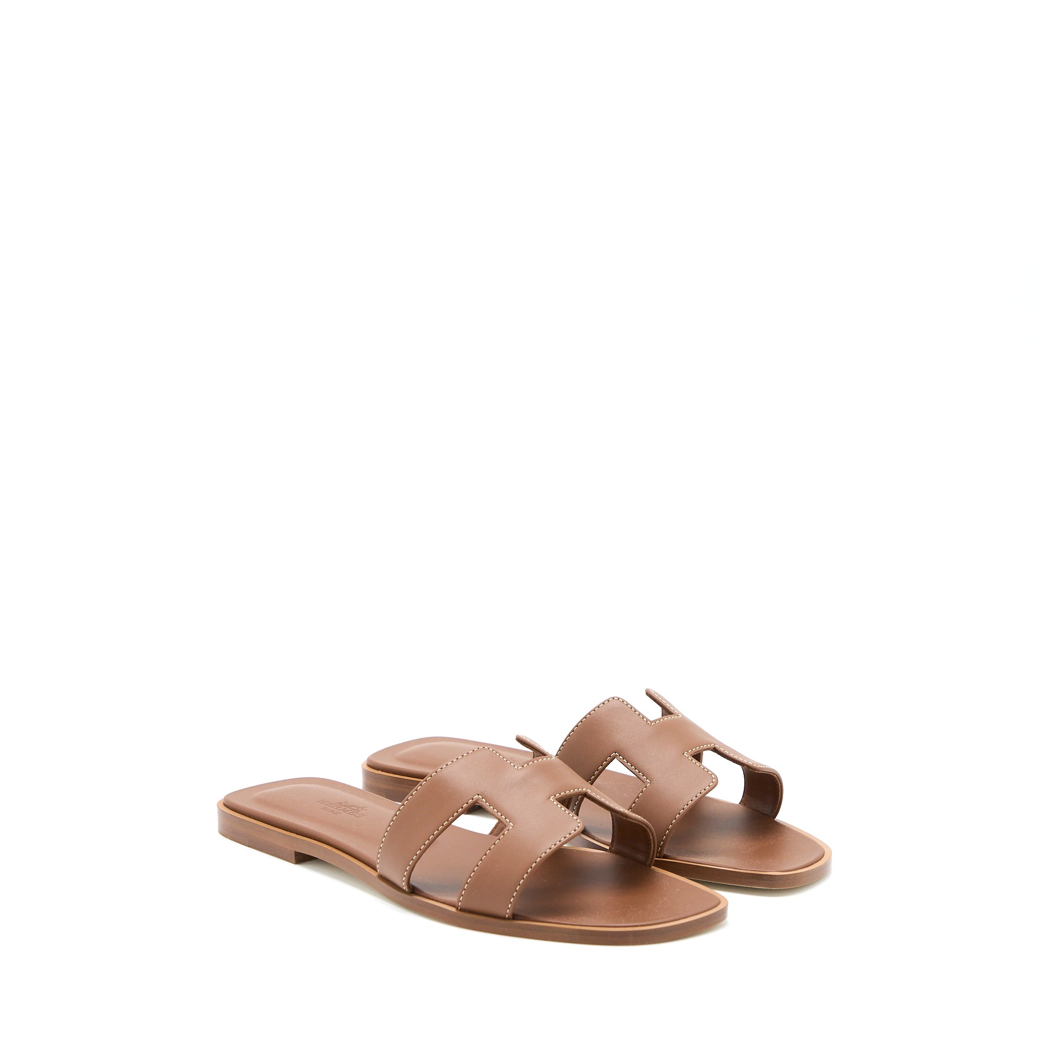 HERMES ORAN SANDAL CALFSKIN GOLD