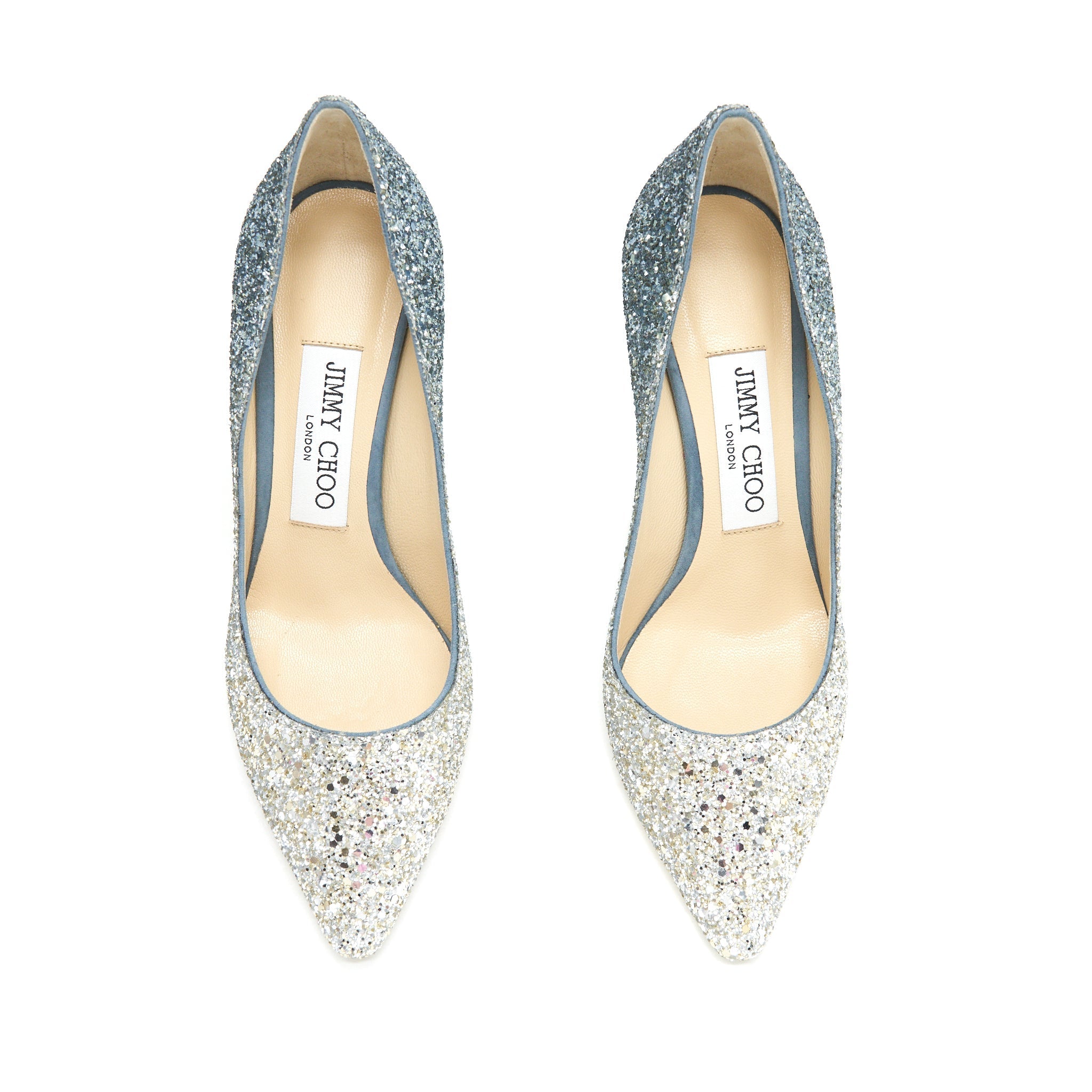 JIMMY CHOO ROMY SILVER / DUSK BLUE