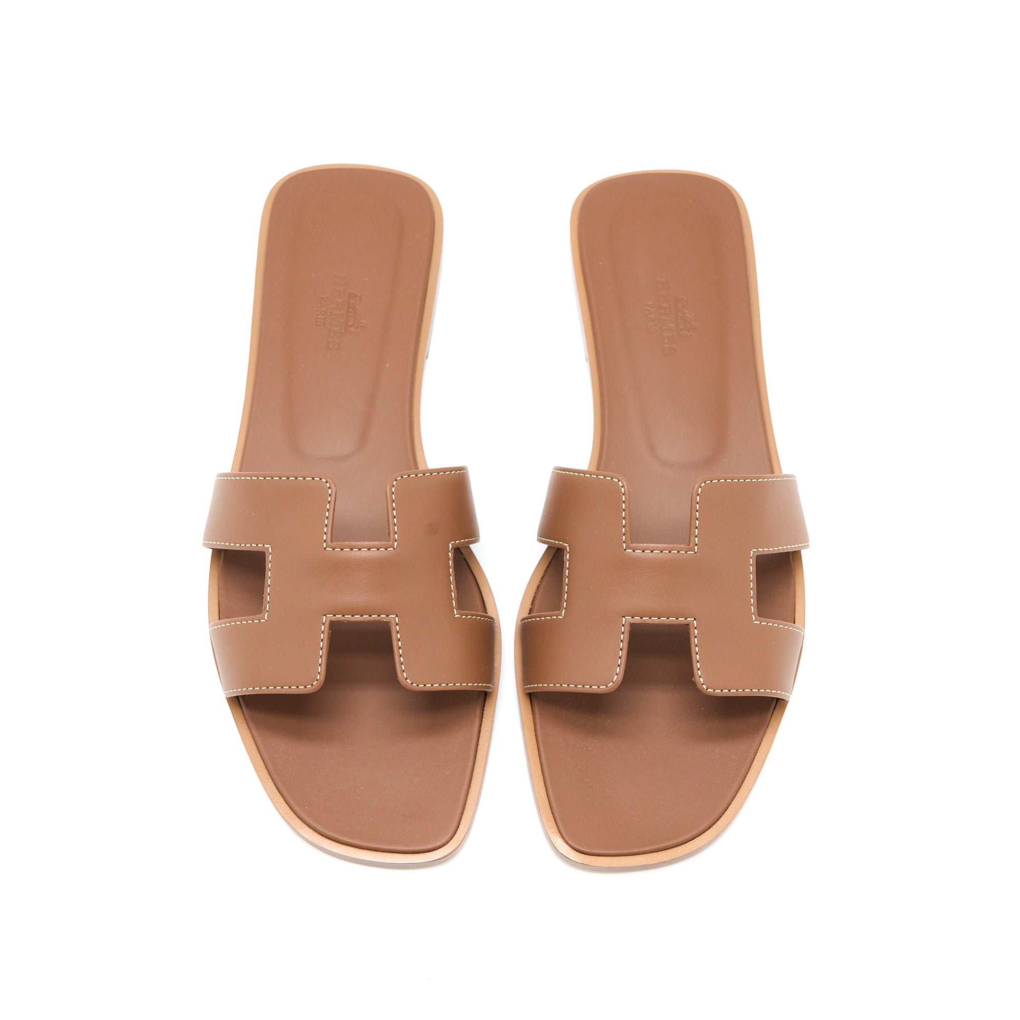 HERMES ORAN SANDAL CALFSKIN GOLD