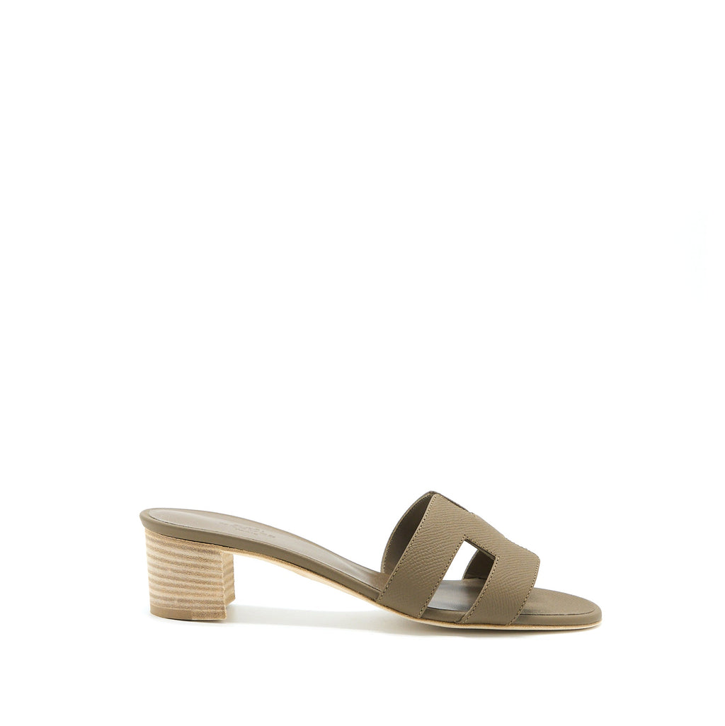 HERMES OASIS SANDAL EPSOM ETOUPE