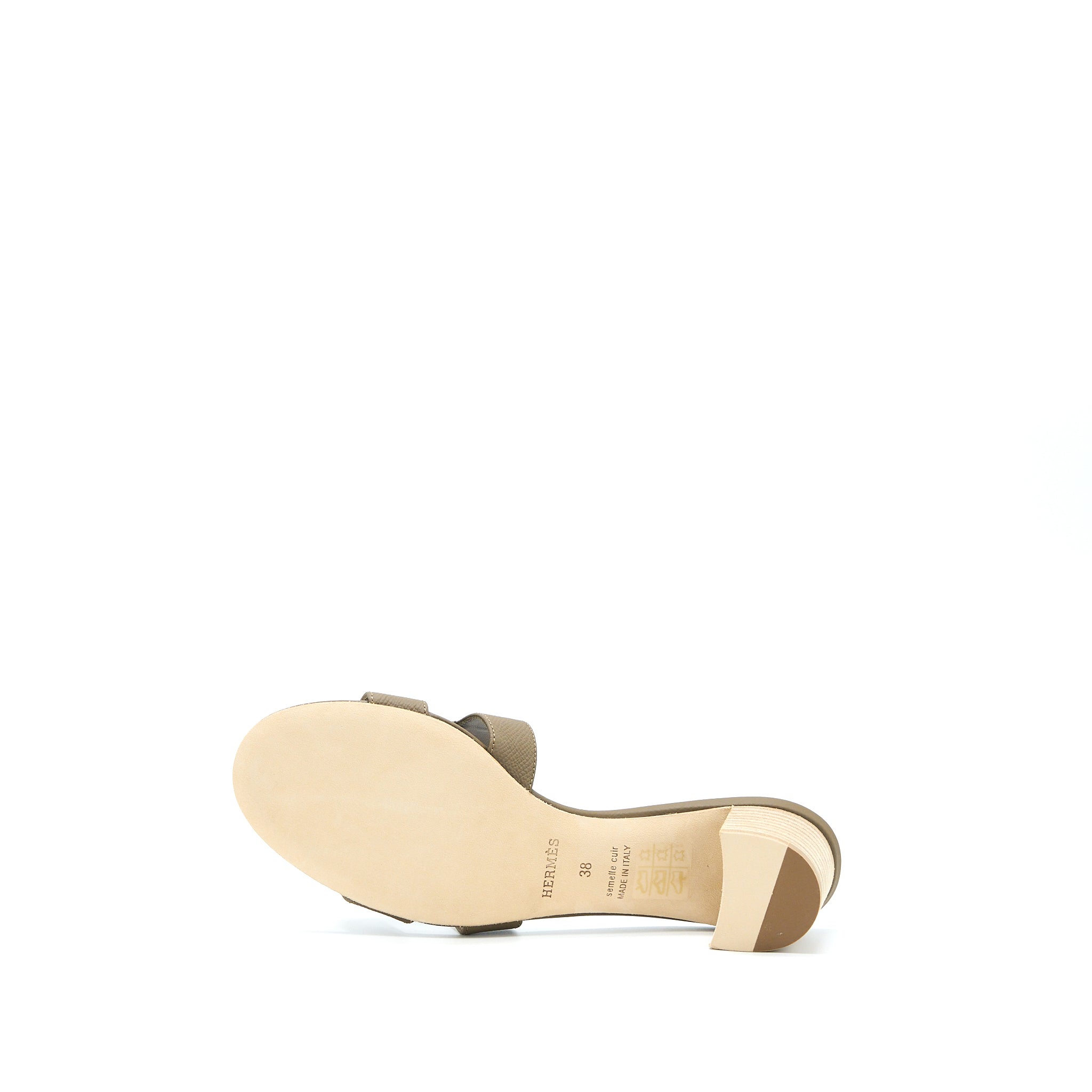 HERMES OASIS SANDAL EPSOM ETOUPE