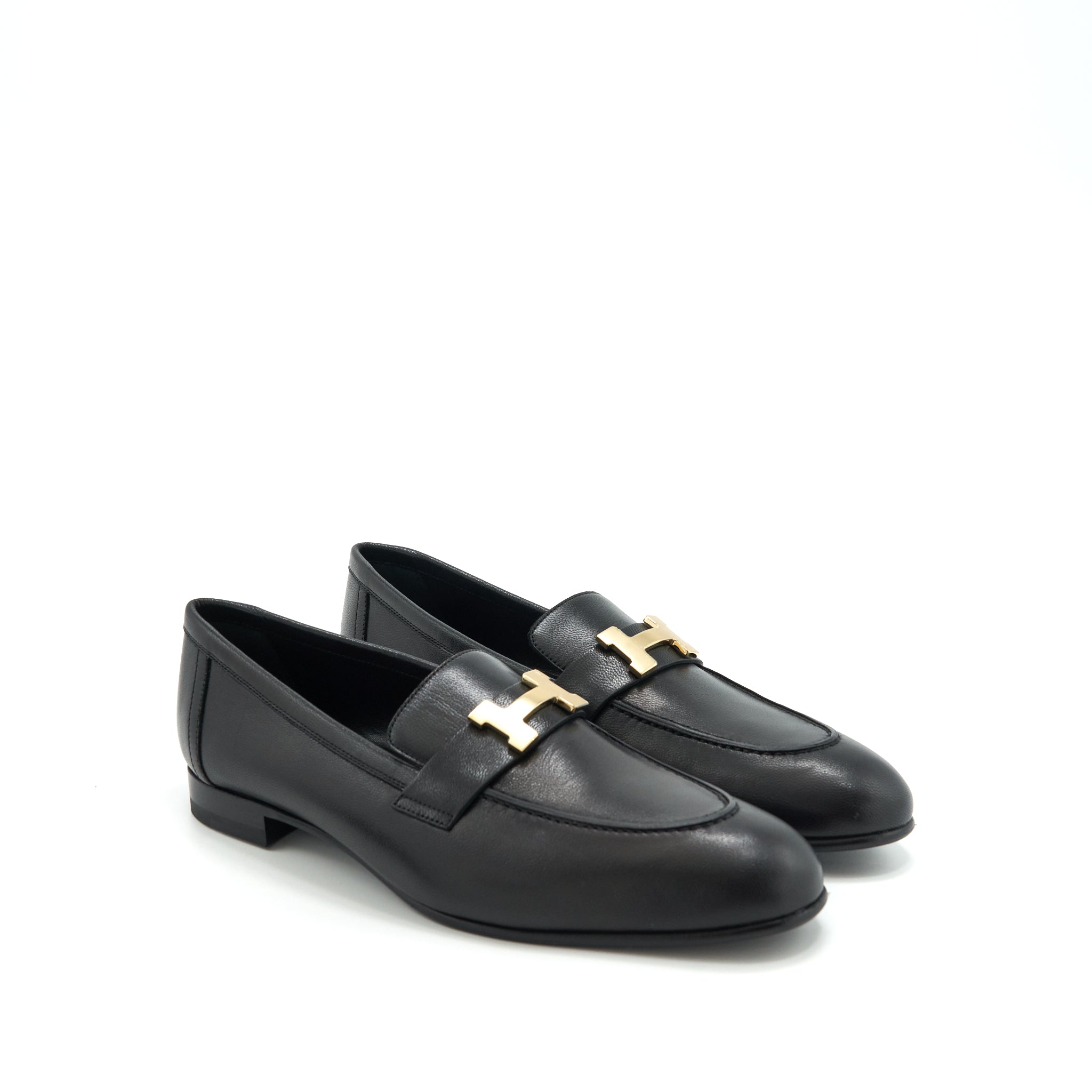 HERMES PARIS LOAFER BLACK GHW