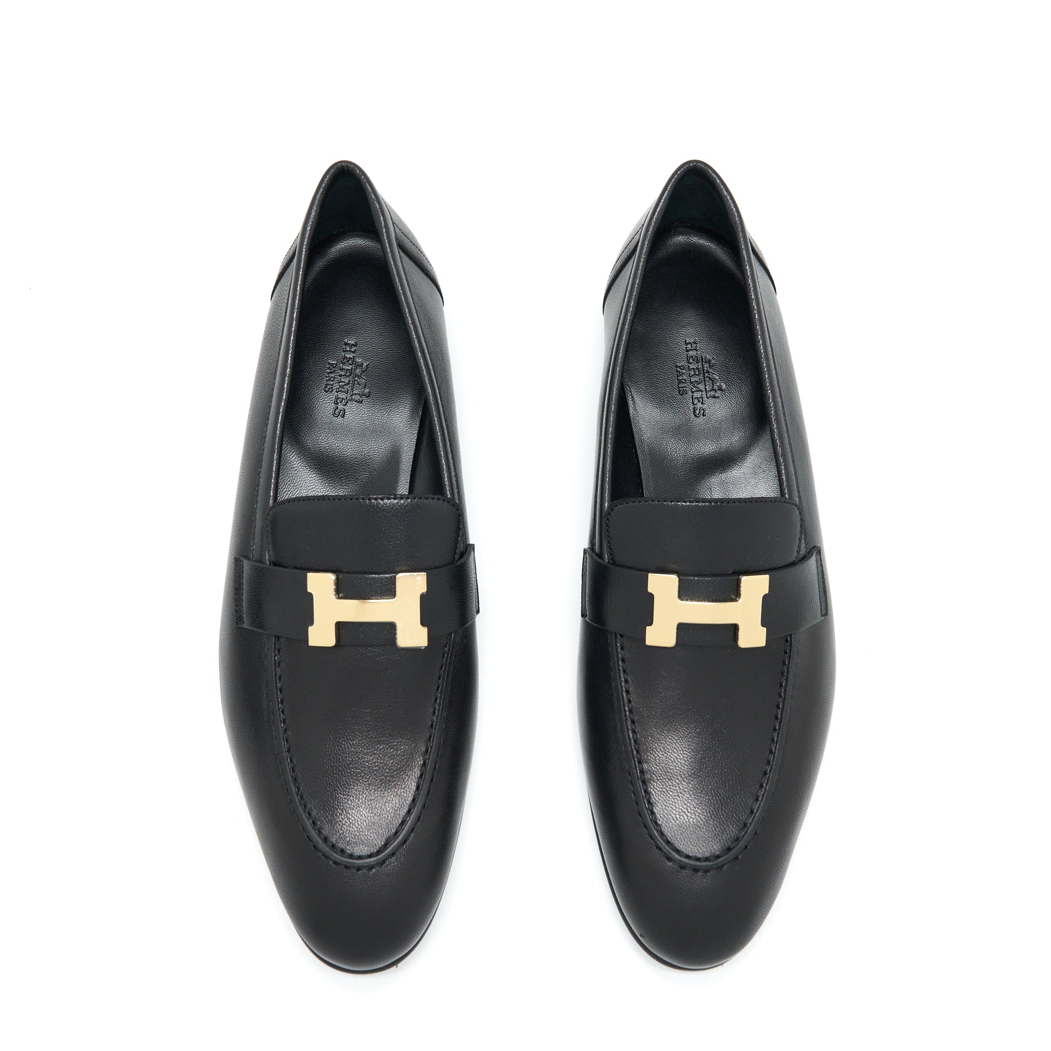 HERMES PARIS LOAFER BLACK GHW