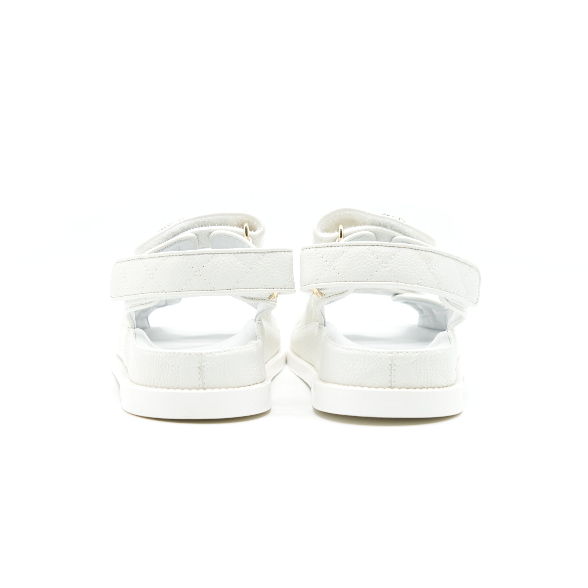 CHANEL DAD SANDALS LEATHER SANDAL WHITE
