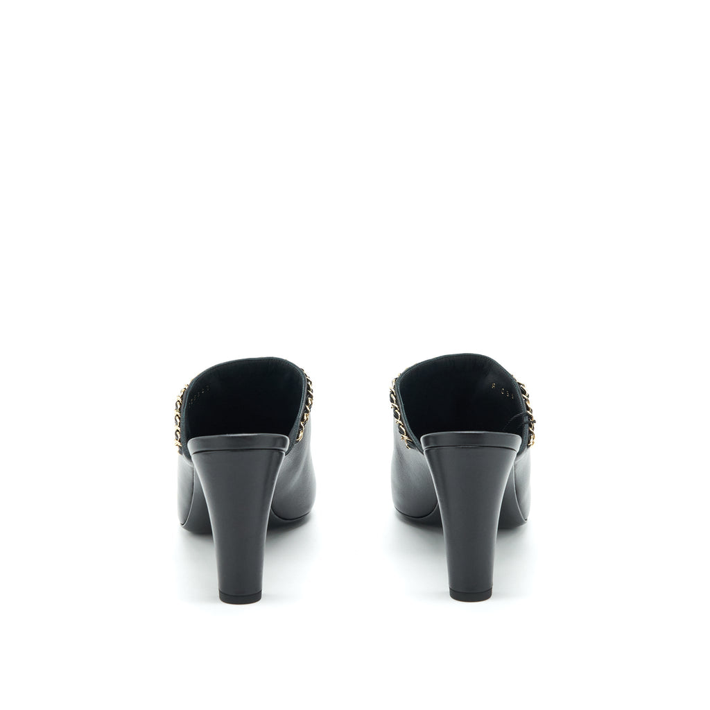CHANEL MULES BLACK