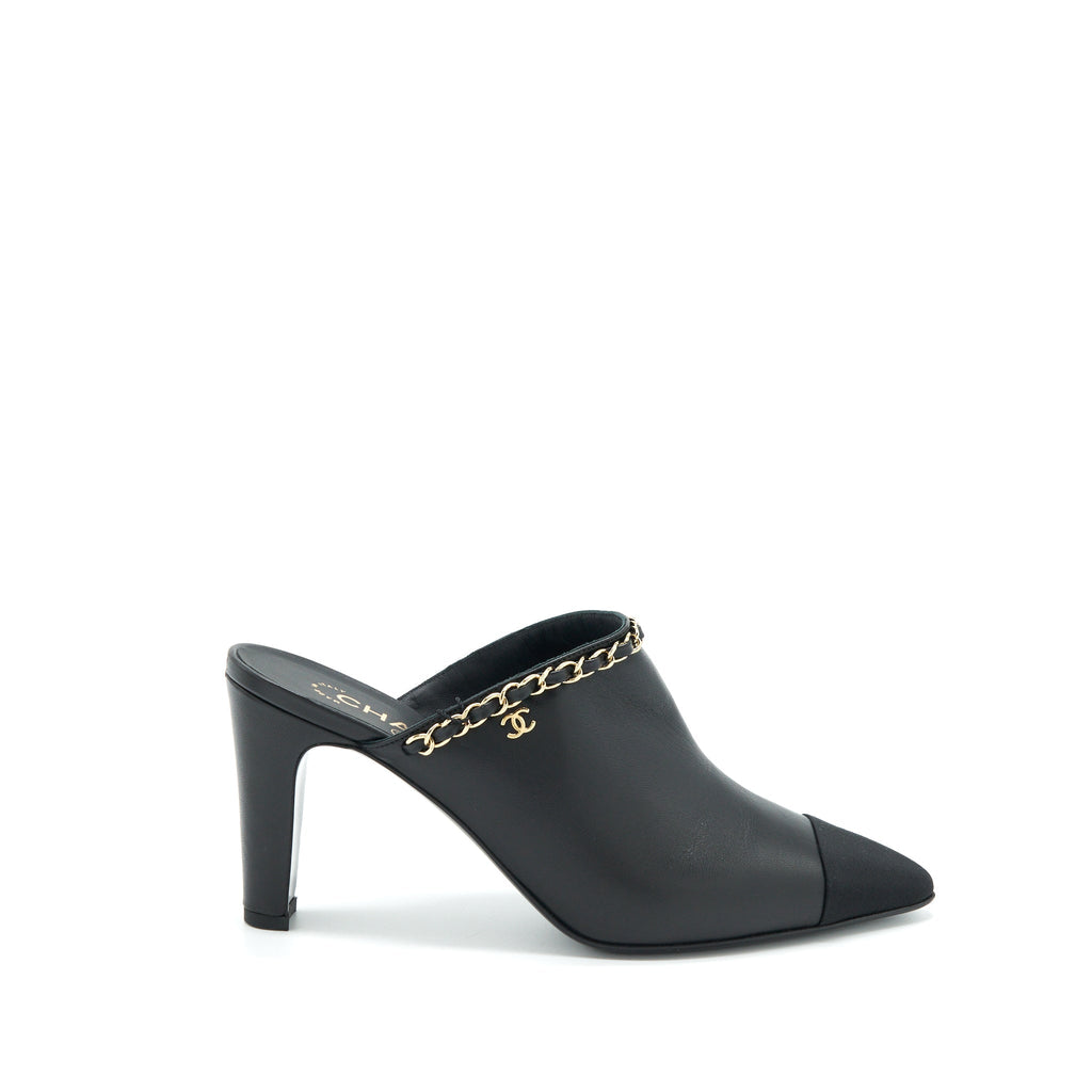 CHANEL MULES BLACK