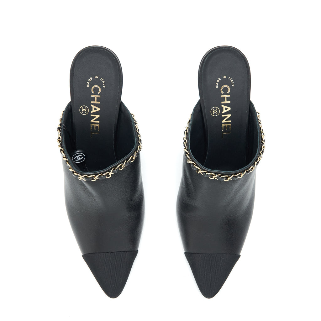 CHANEL MULES BLACK