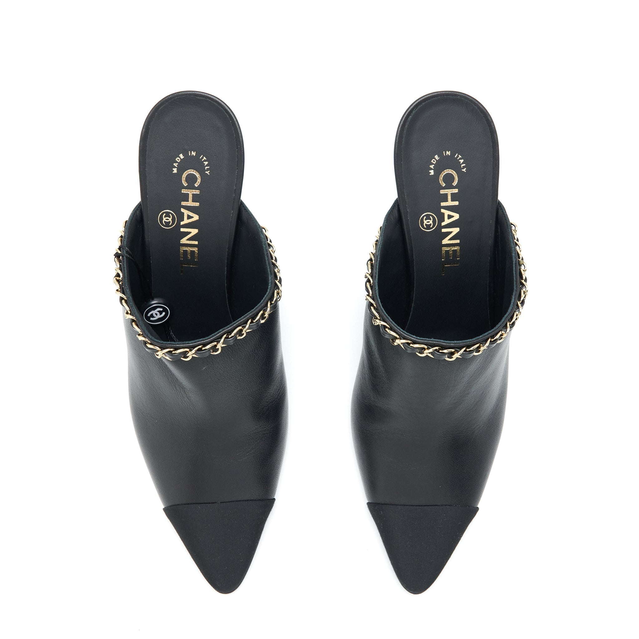 CHANEL MULES BLACK