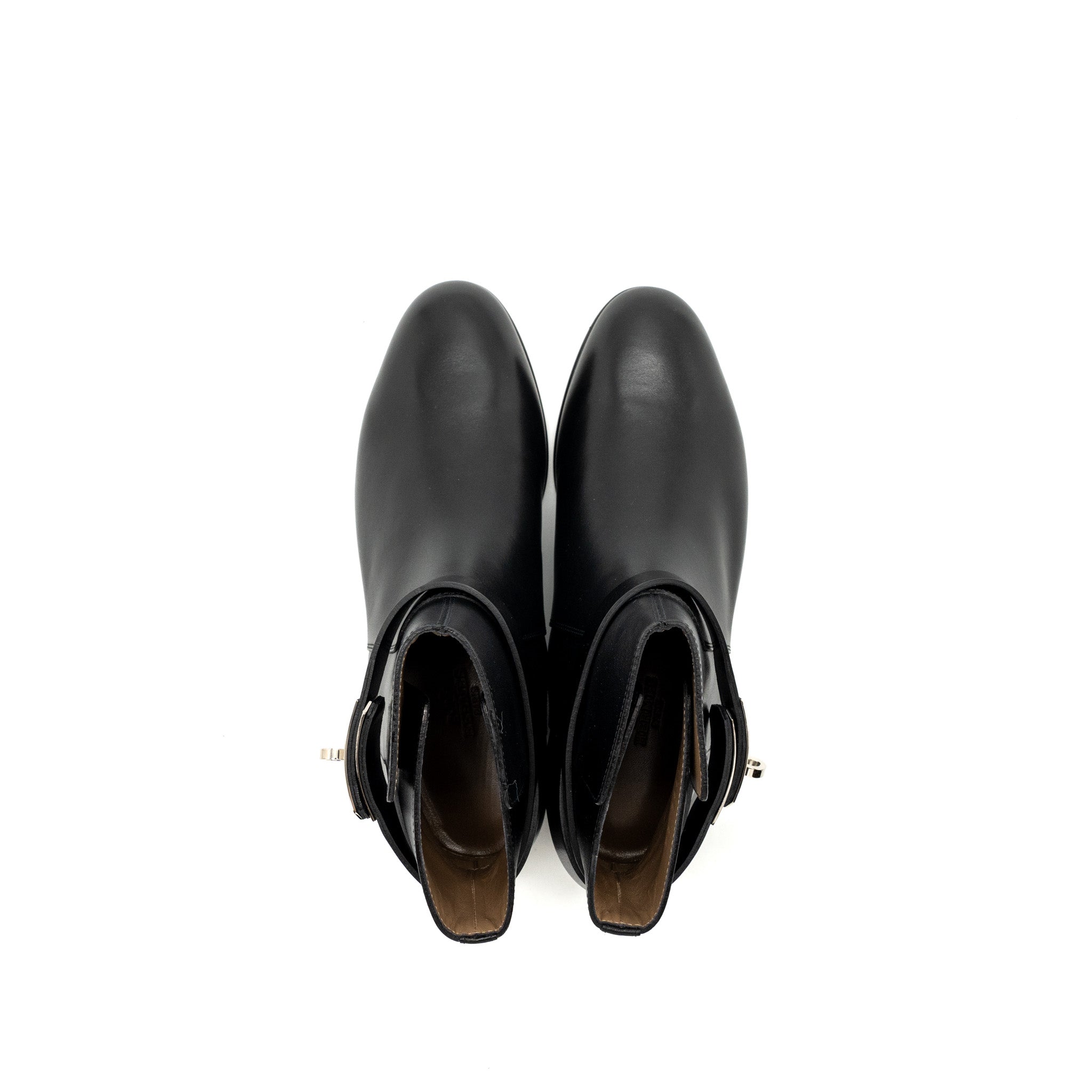 HERMES NEO ANKLE BOOTS CALFSKIN BLACK SHW