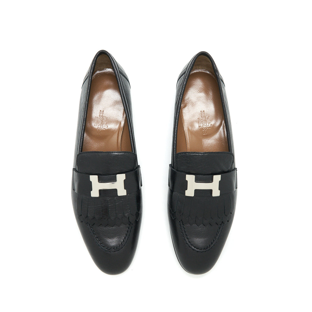 HERMES LOAFERS ROYAL CHÈVRE NOIR SHW