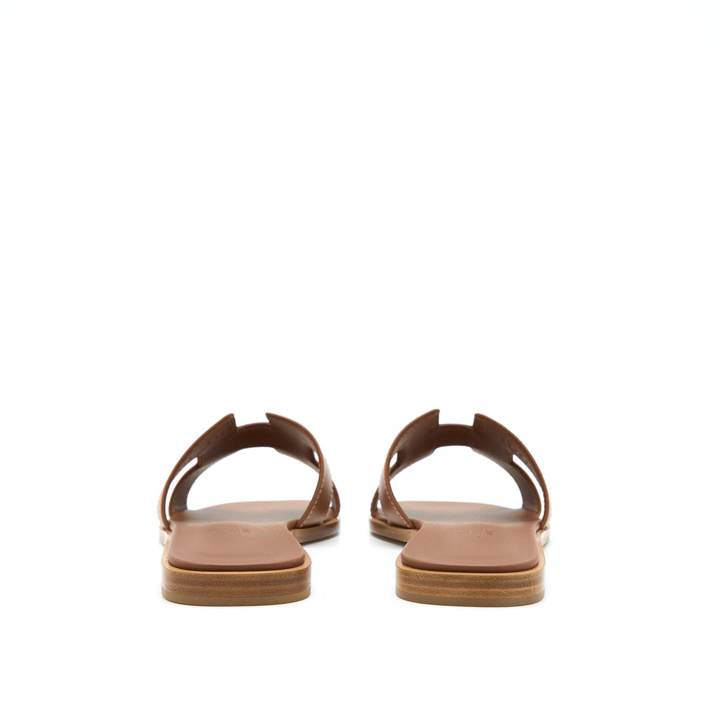 HERMES ORAN SANDAL BOX LEATHER GOLD
