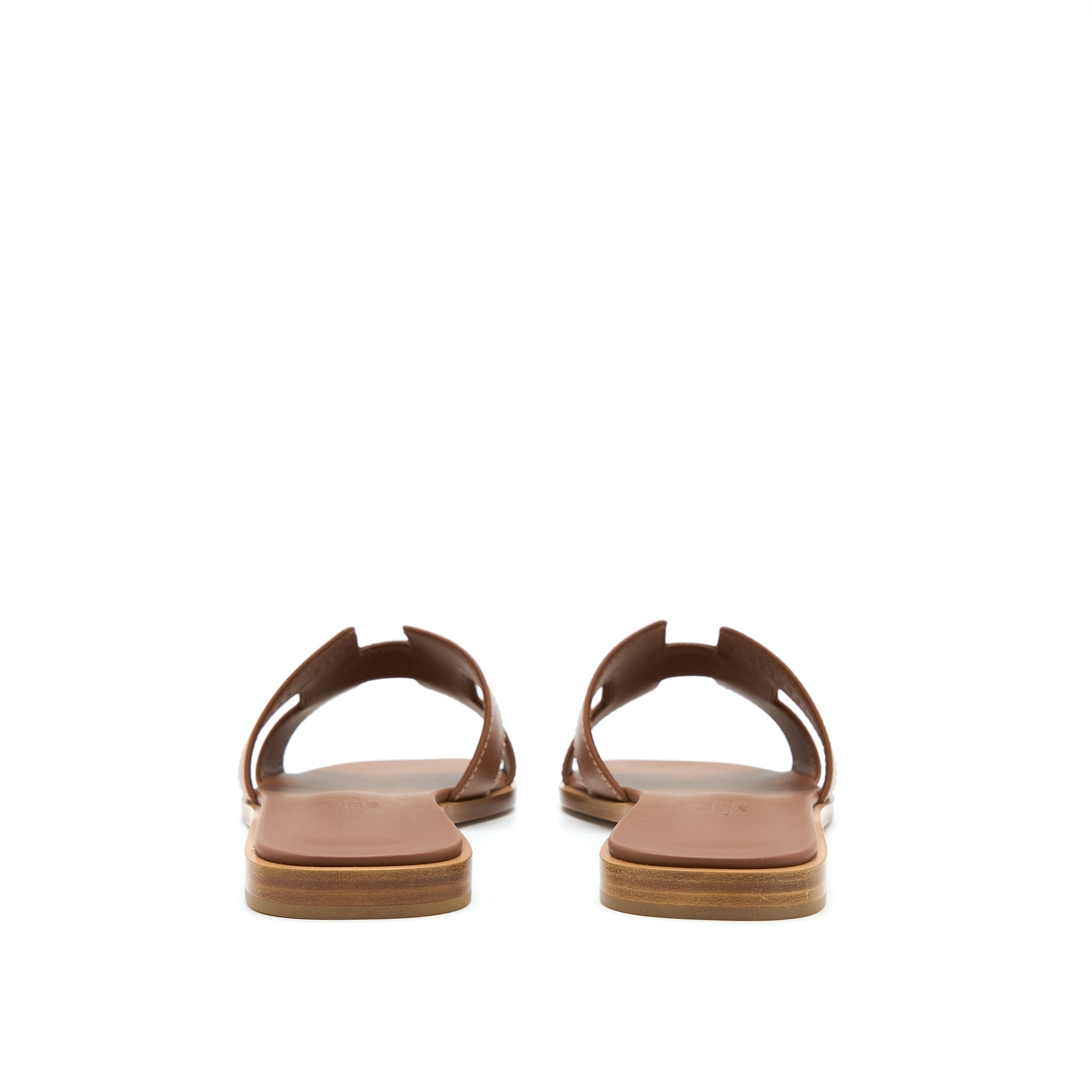 HERMES ORAN SANDAL BOX LEATHER GOLD