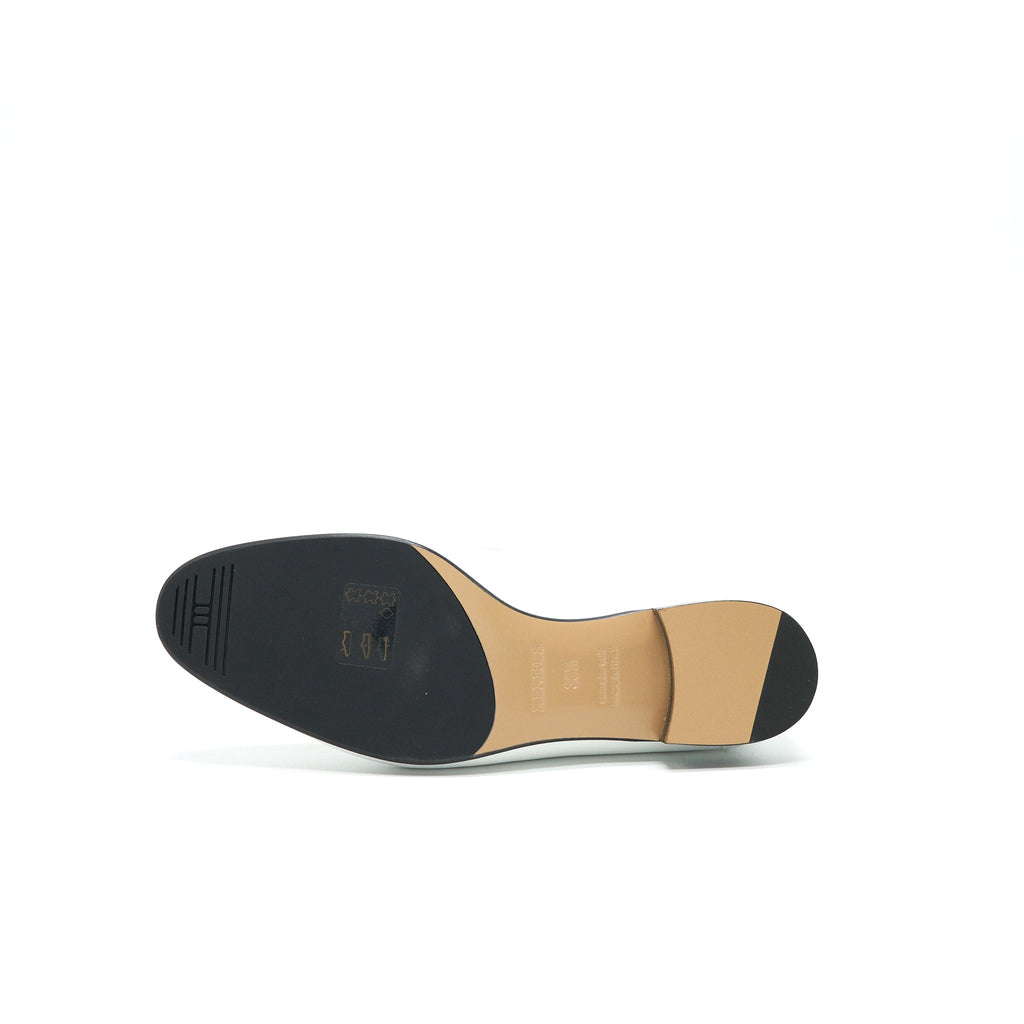 HERMES MOCASSINS PARIS BLANC/BOIS DE SANTAL