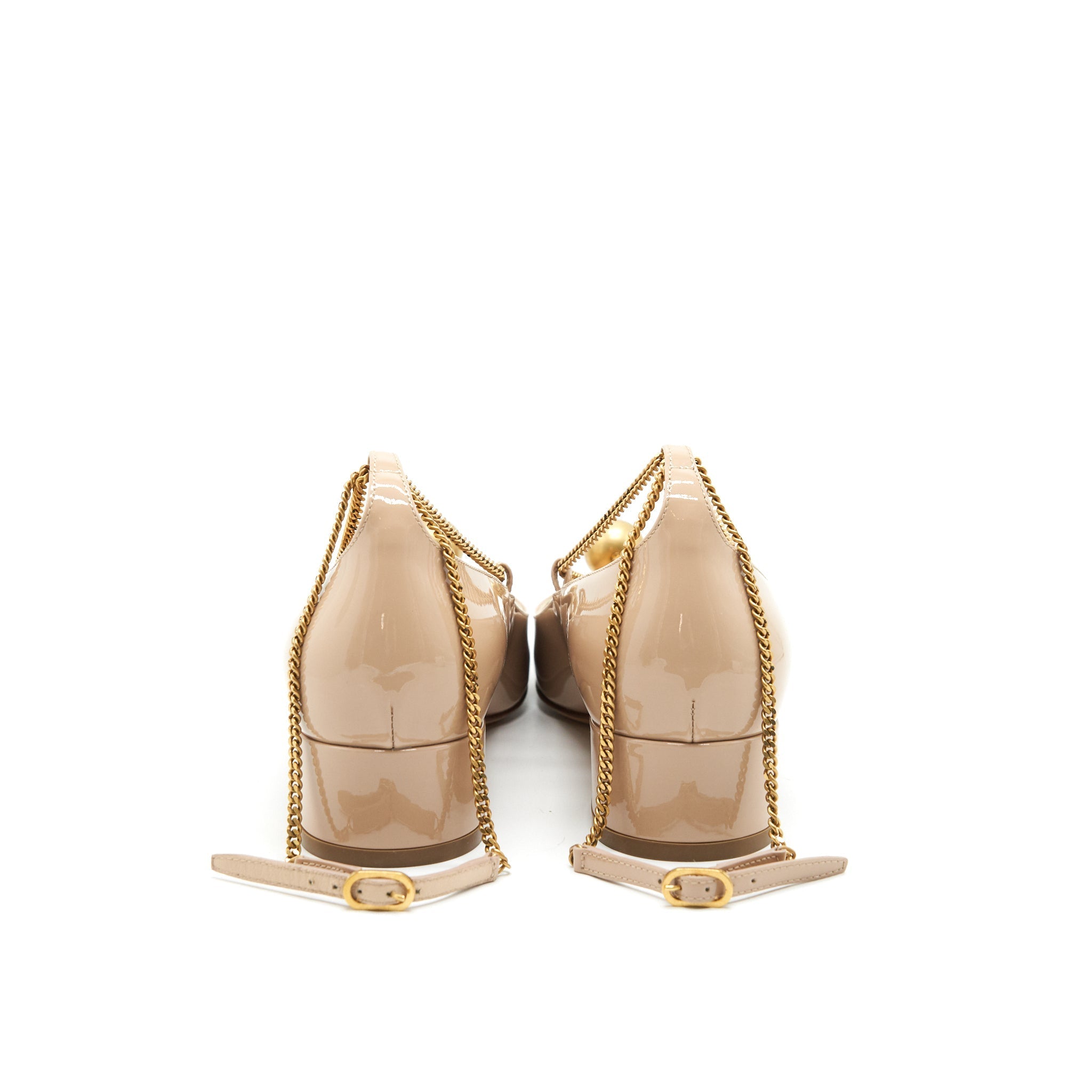 DIOR PATENT LEATHER PUMPS BEIGE