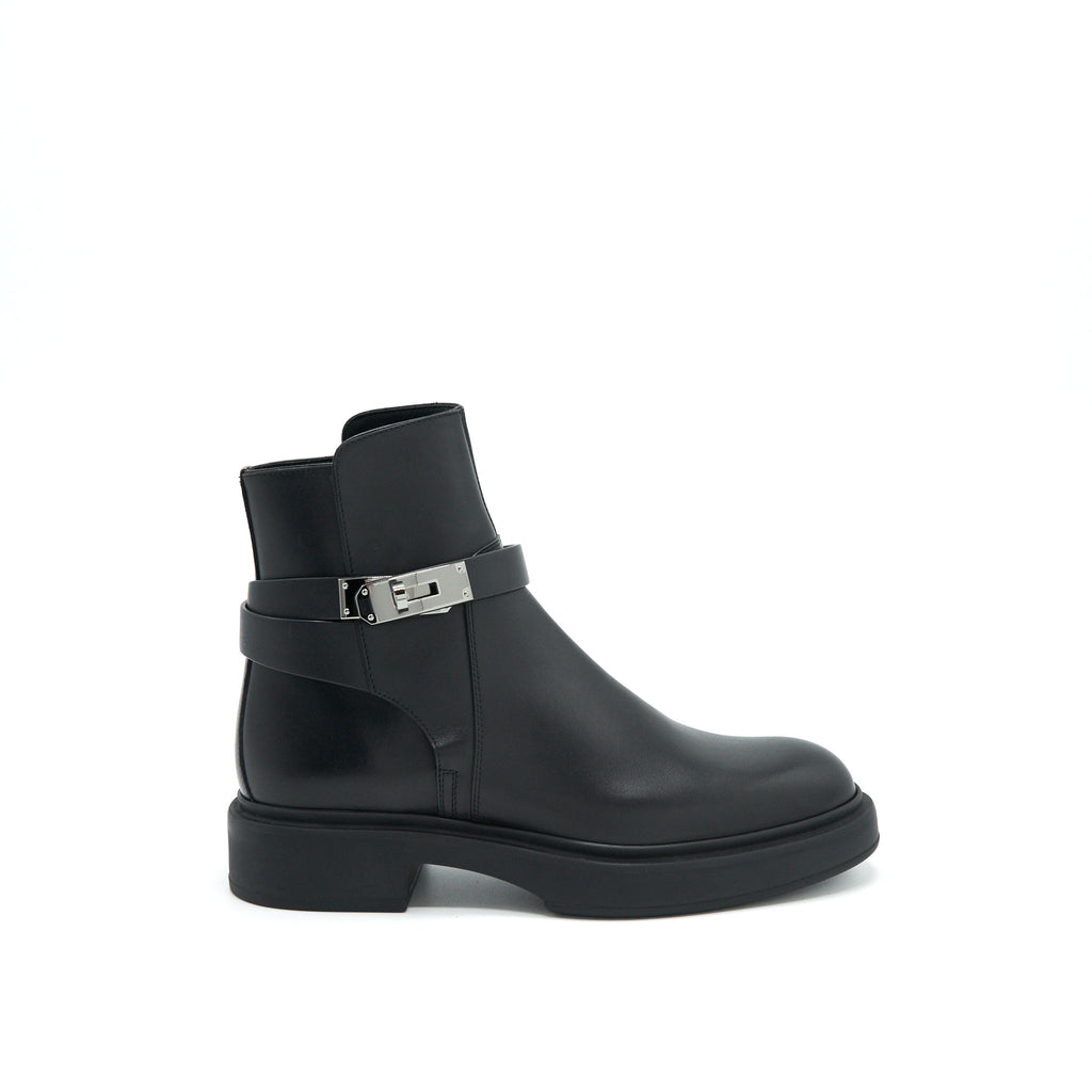 HERMES BOTTINE FEMME VEO VEAU BLACK
