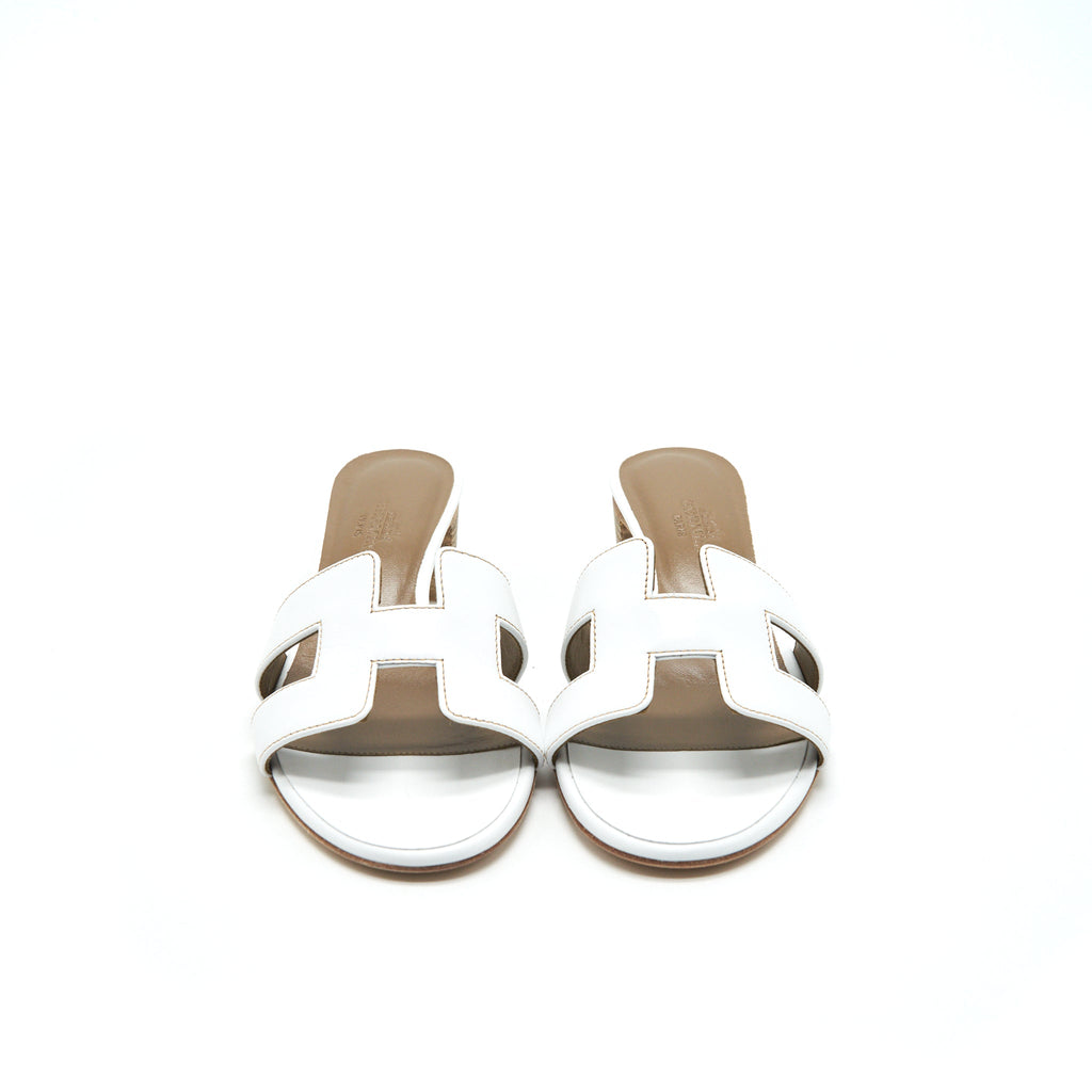 HERMES OASIS SANDAL BLANC