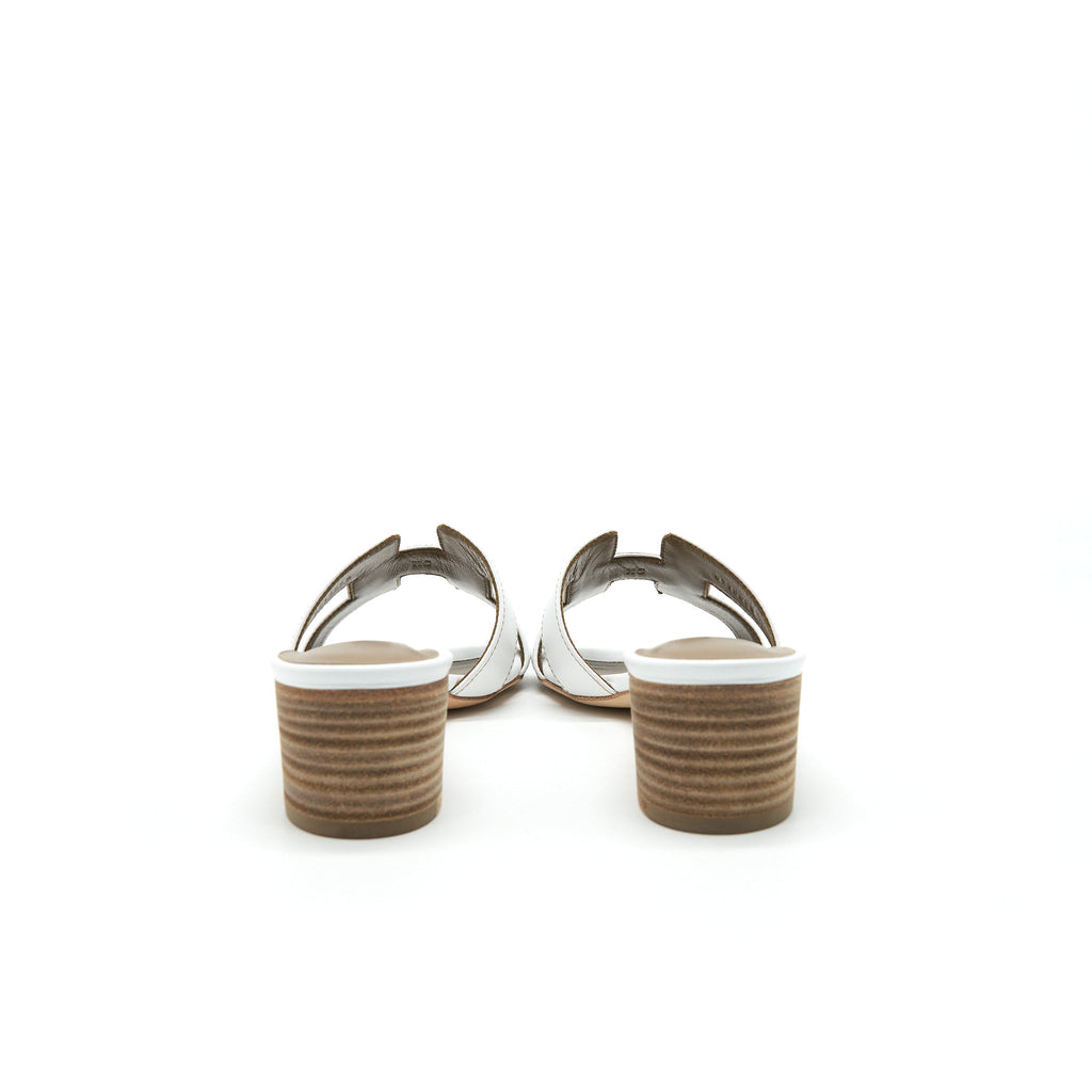 HERMES OASIS SANDAL BLANC