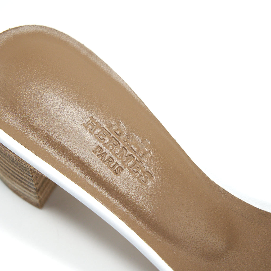 HERMES OASIS SANDAL BLANC