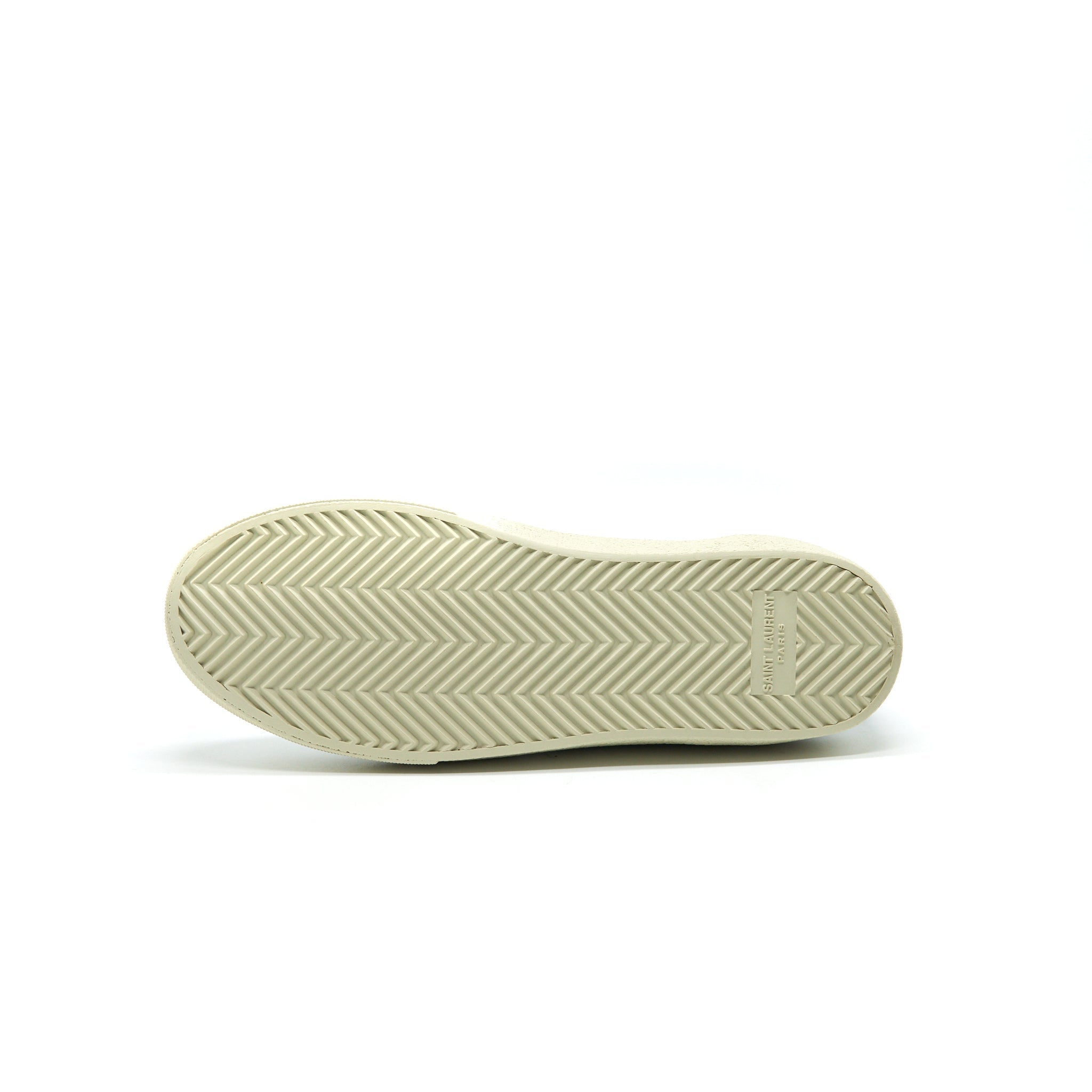 SAINT LAURENT COURT CLASSIC LOW TOP LEATHER SNEAKERS
