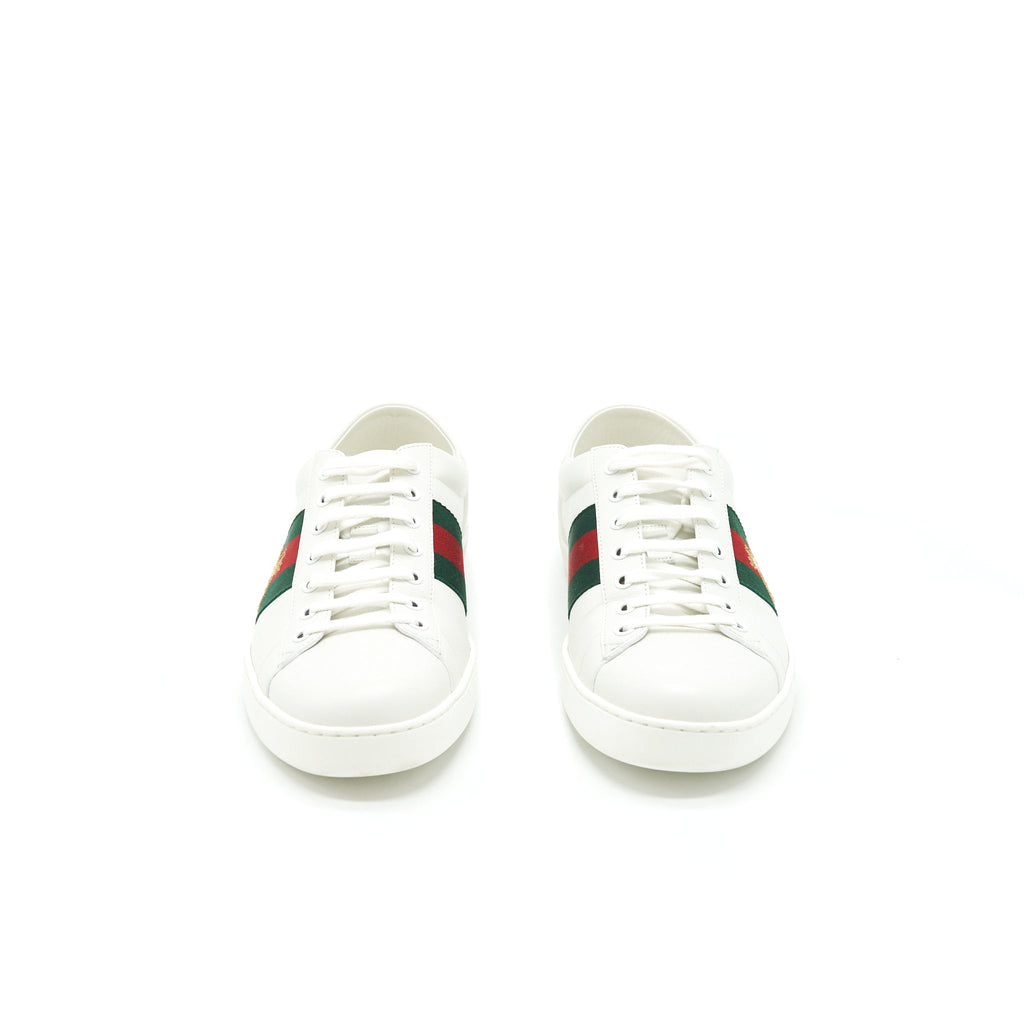 Gucci Men'S White Sneaker Bee Pattern