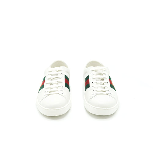 GUCCI MEN'S WHITE SNEAKER BEE PATTERN