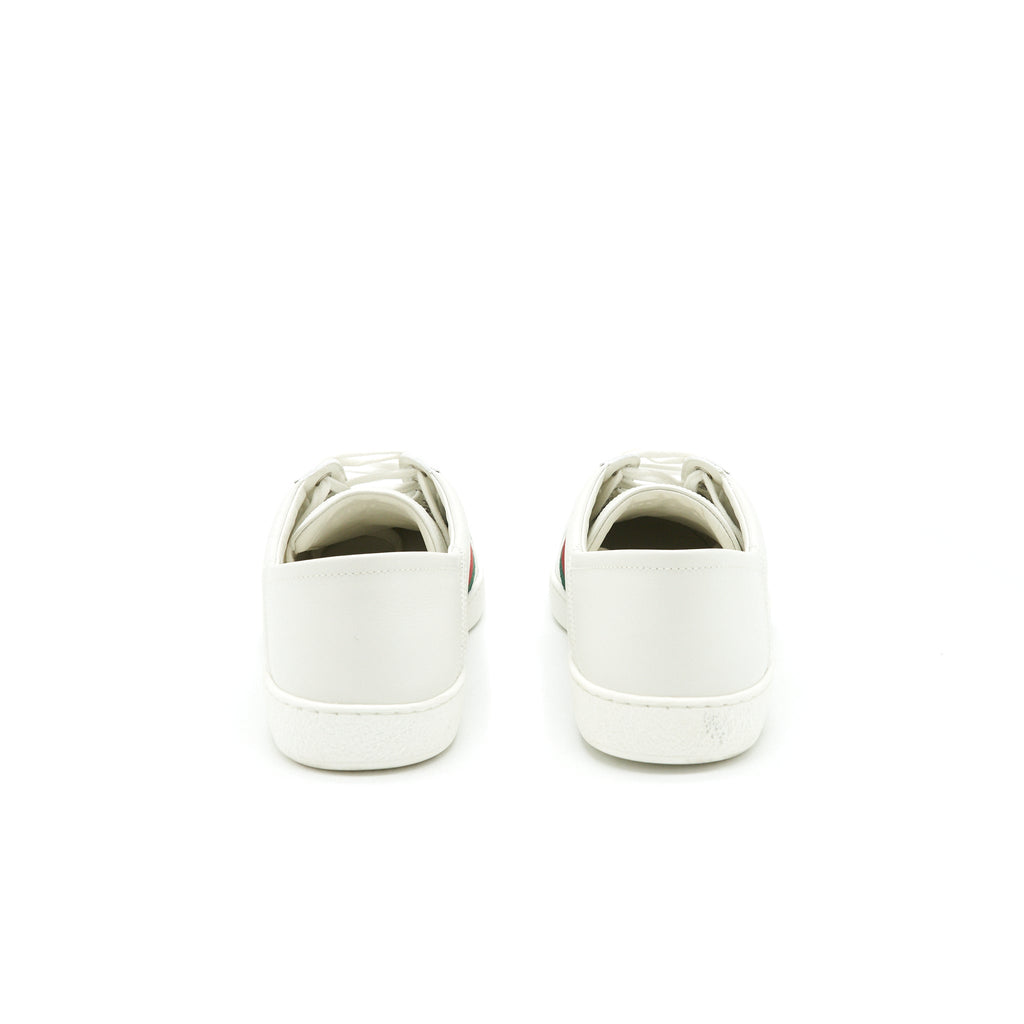 Gucci Men'S White Sneaker Bee Pattern